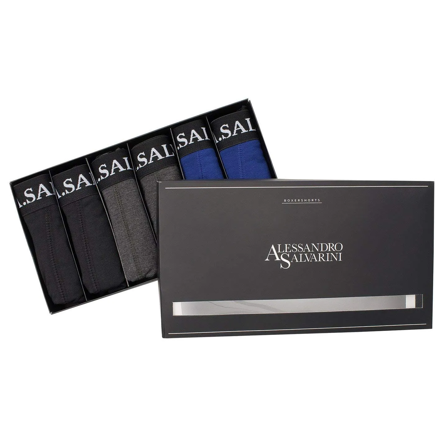 Alessandro Salvarini AS-120 Boxershorts 6er Set Baumwolle