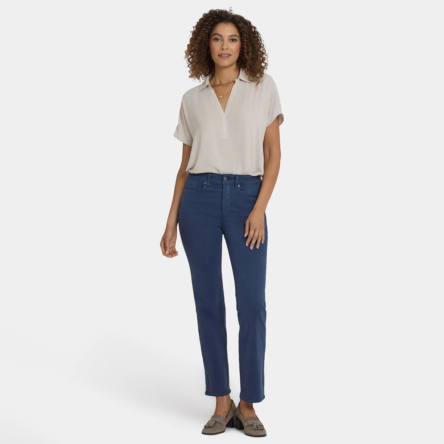 NYDJ Marilyn Straight Jeans Vintage Navy High Rise
