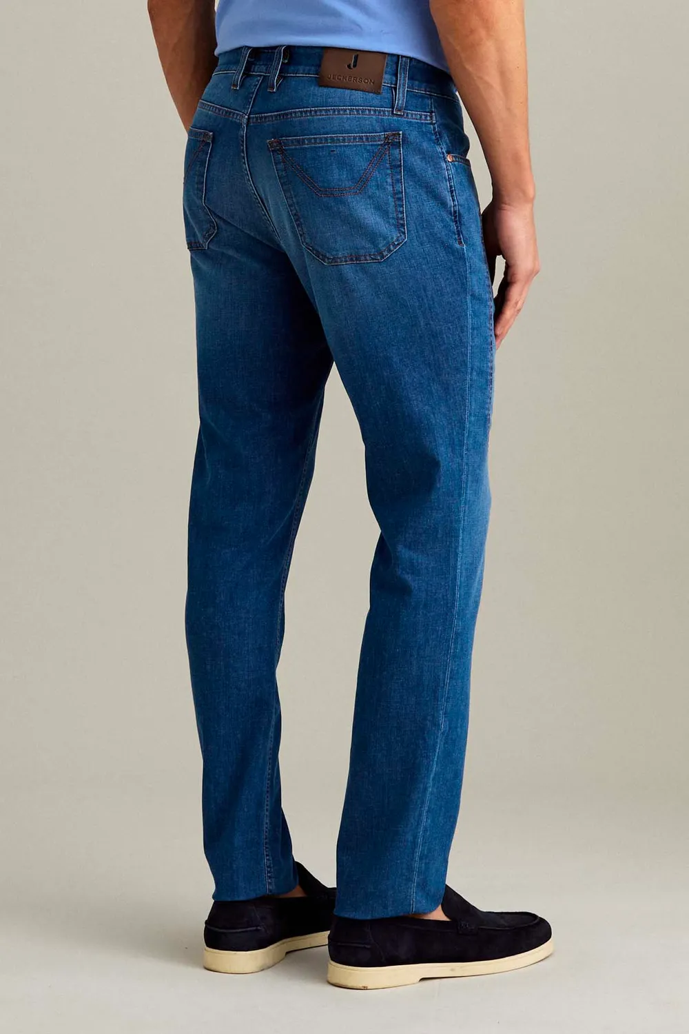 Jeckerson John Slim Fit Jeans Mittelblau Denim