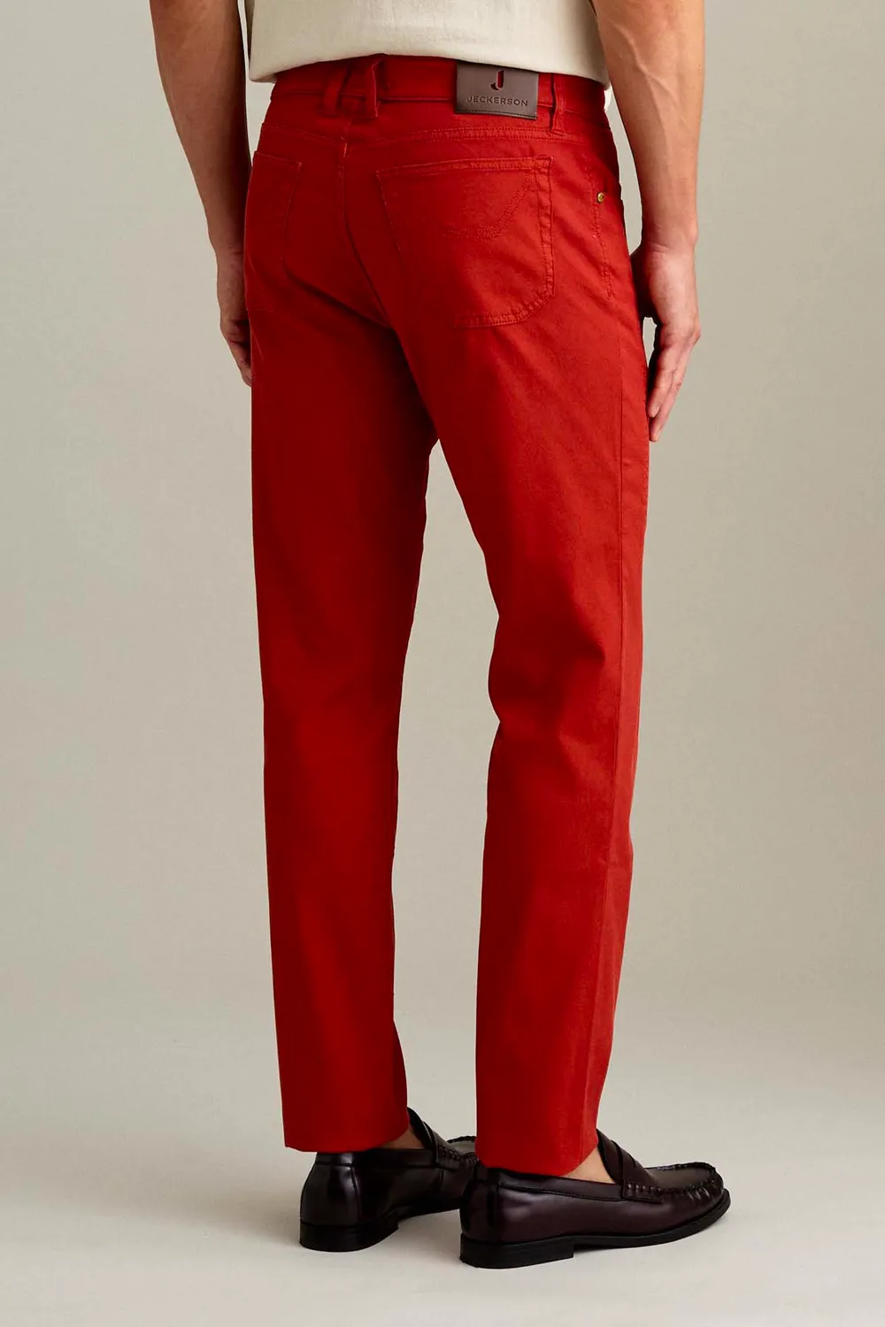 Jeckerson John Slim Fit Hose dunkelorange Stretch