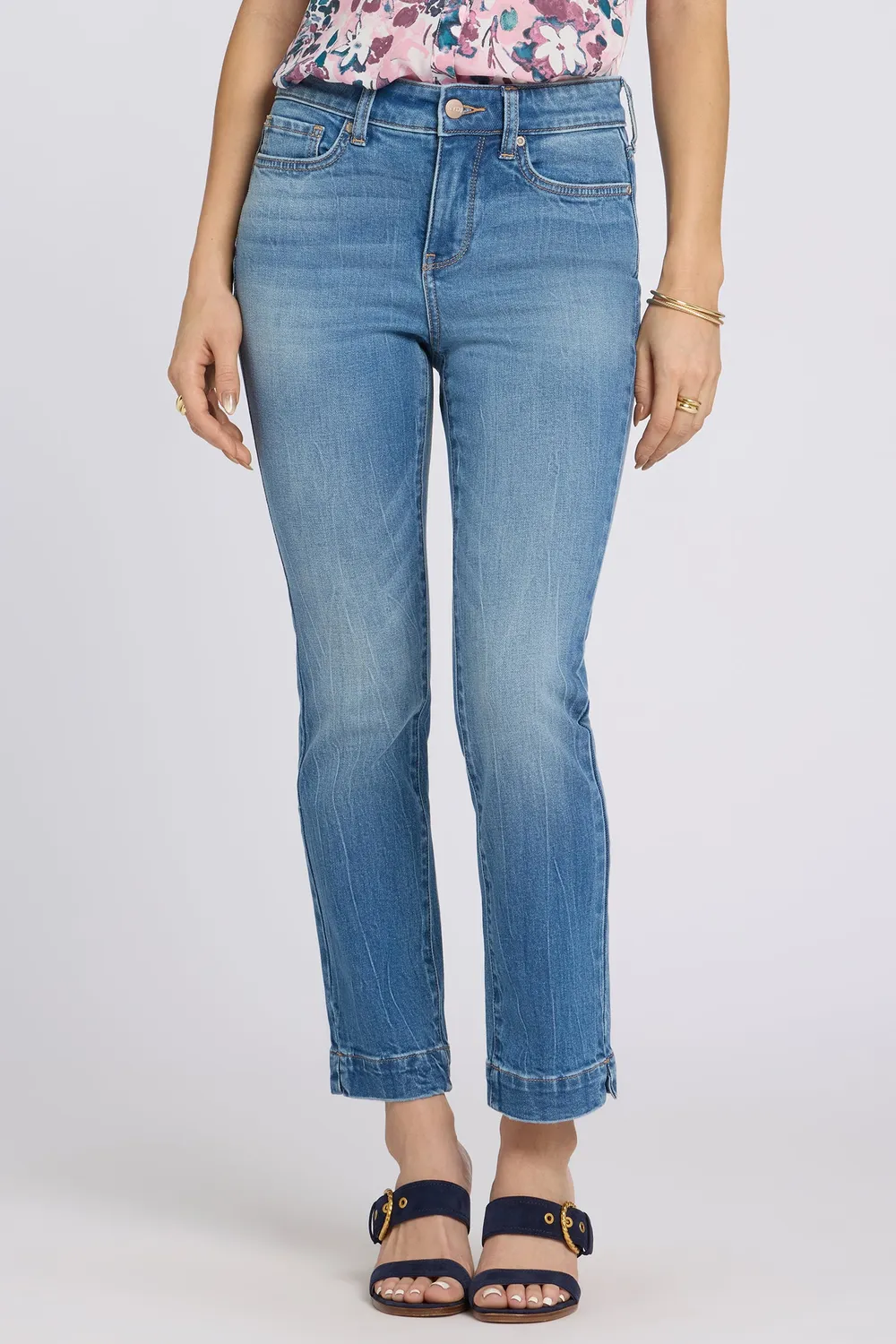 NYDJ Sheri Slim Straight Ankle Jeans Pacifica
