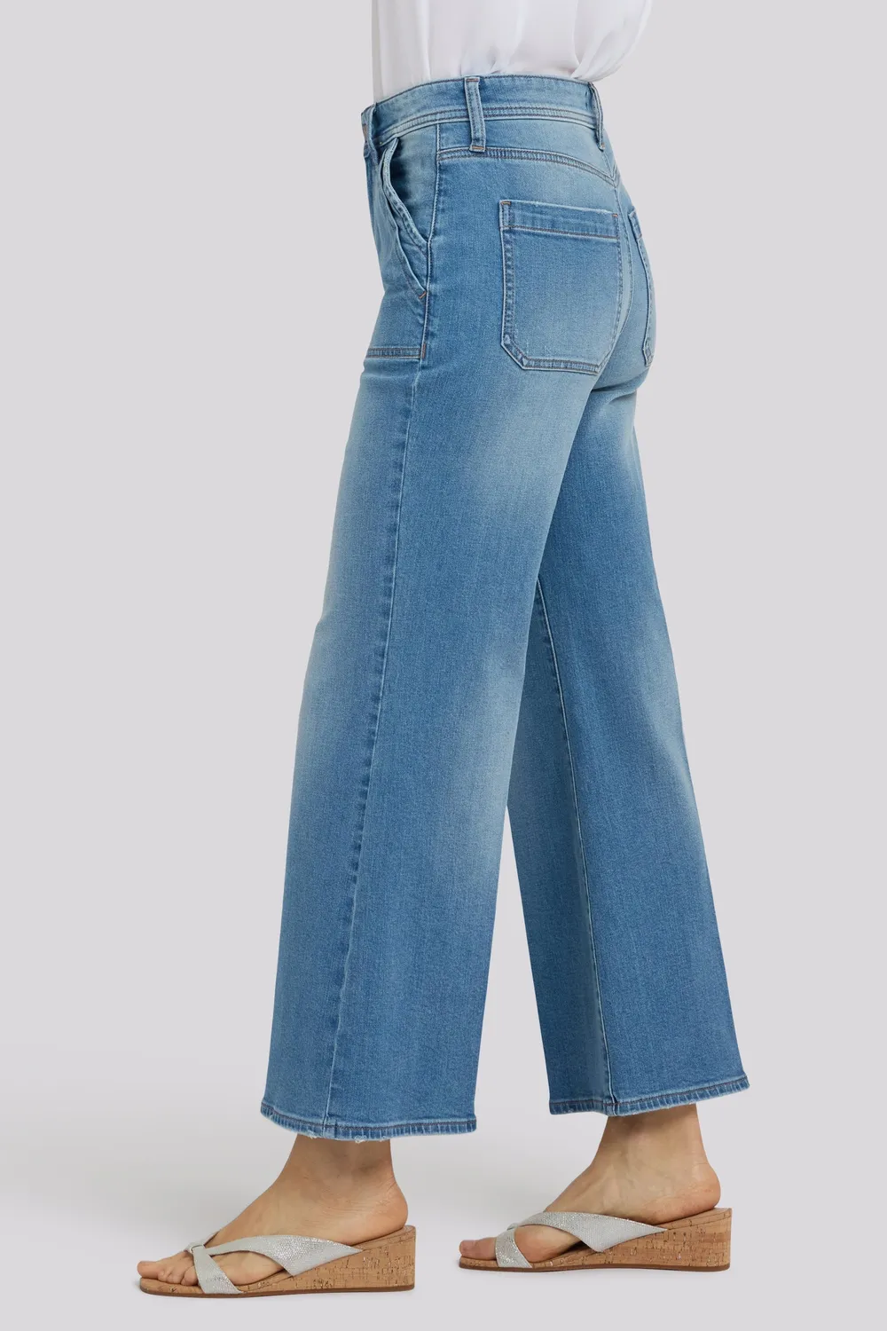 NYDJ Mia Palazzo Ankle Jeans Port Sea Weit