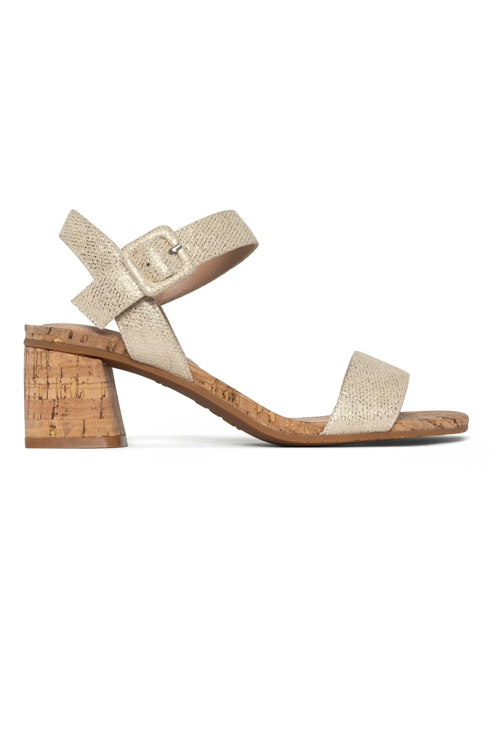 NYDJ Gaiana Sandalen Gold Blockabsatz 38-42
