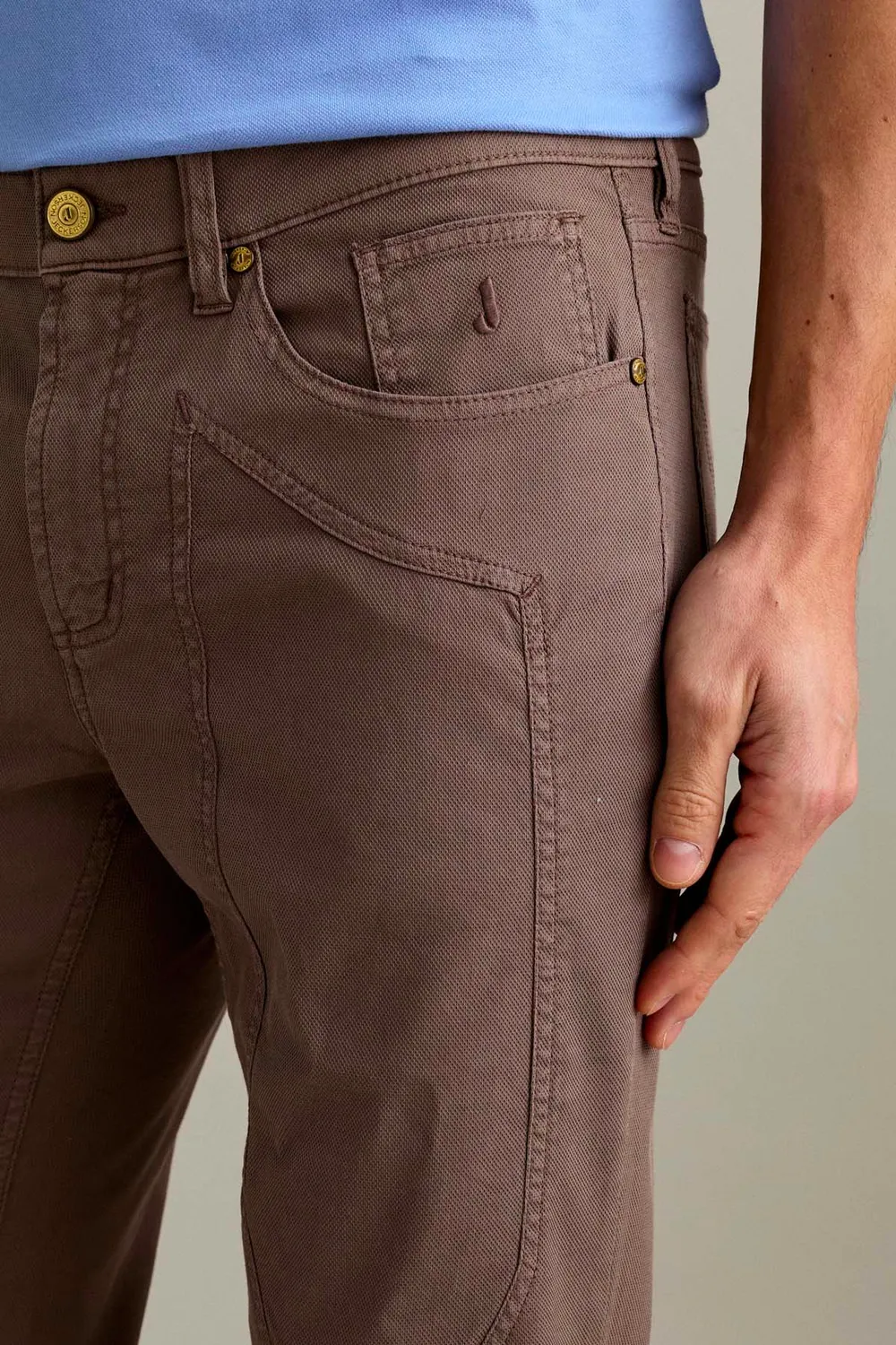 Jeckerson John Slim Fit Hose schokobraun Stretch
