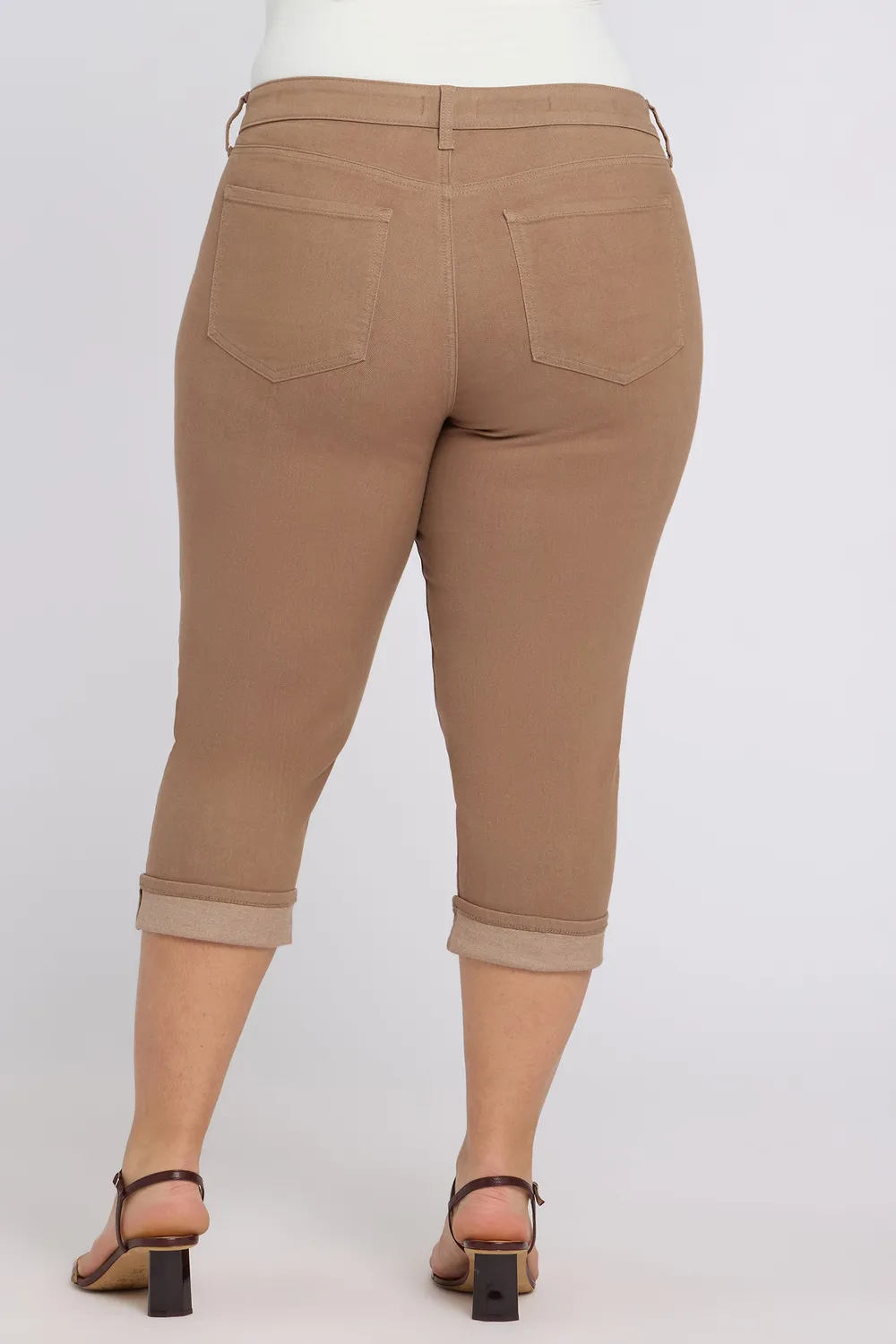 NYDJ Marilyn Straight Crop Jeans Plus Toasted Coconut