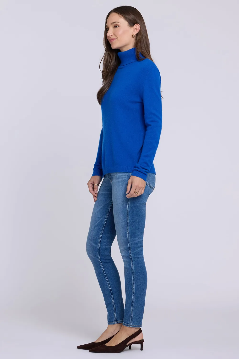 NYDJ Cashmere Rollkragenpullover Diamond Blue blau