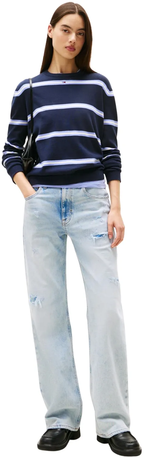 Tommy Jeans Essential Crew Pullover Damen XL Blau
