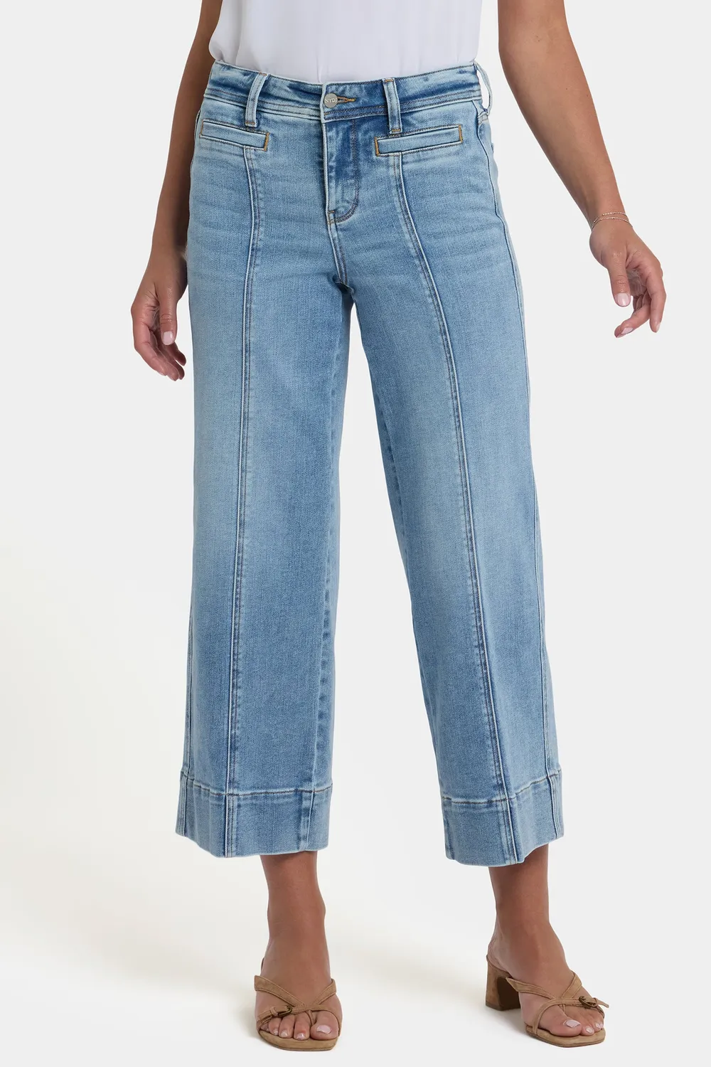 NYDJ Teresa Wide Leg Ankle Jeans Mist Springs Petite
