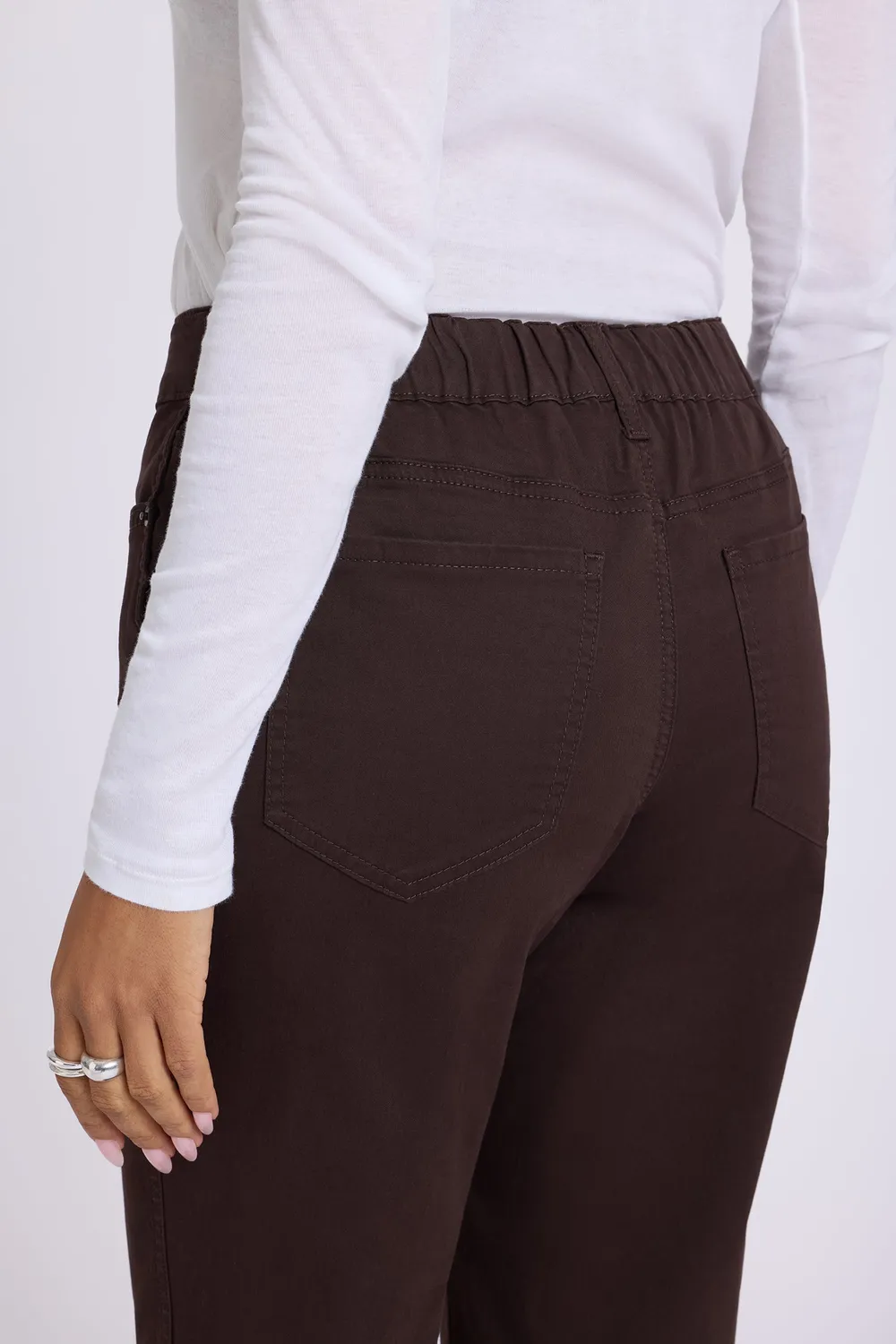 NYDJ Adjustable Marilyn Straight Hose Bitter Chocolate High Waist