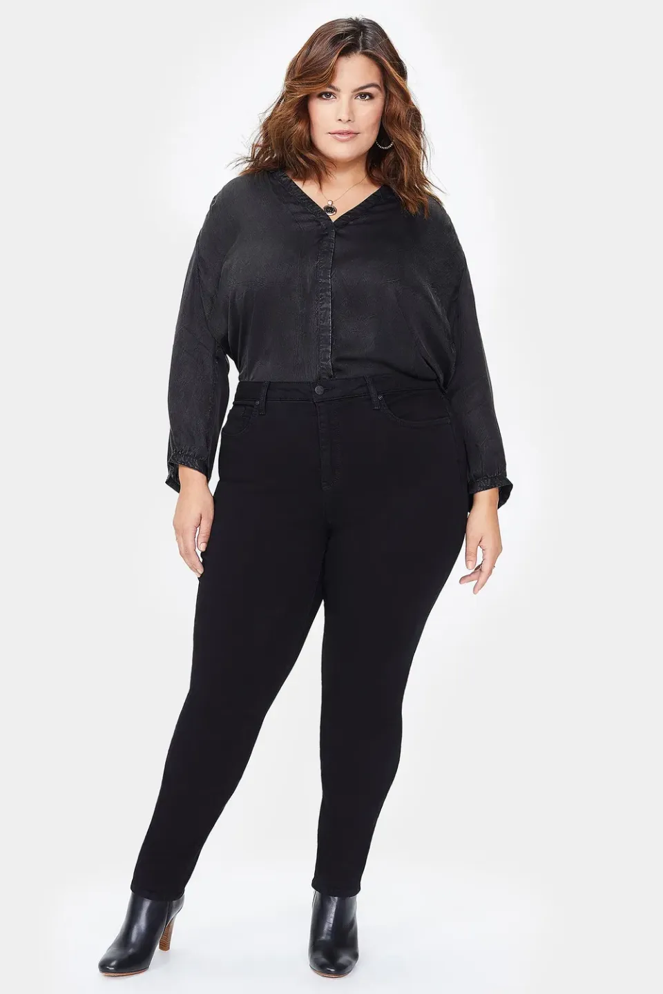 NYDJ Ami Skinny Jeans Schwarz Plus Size mit Shape