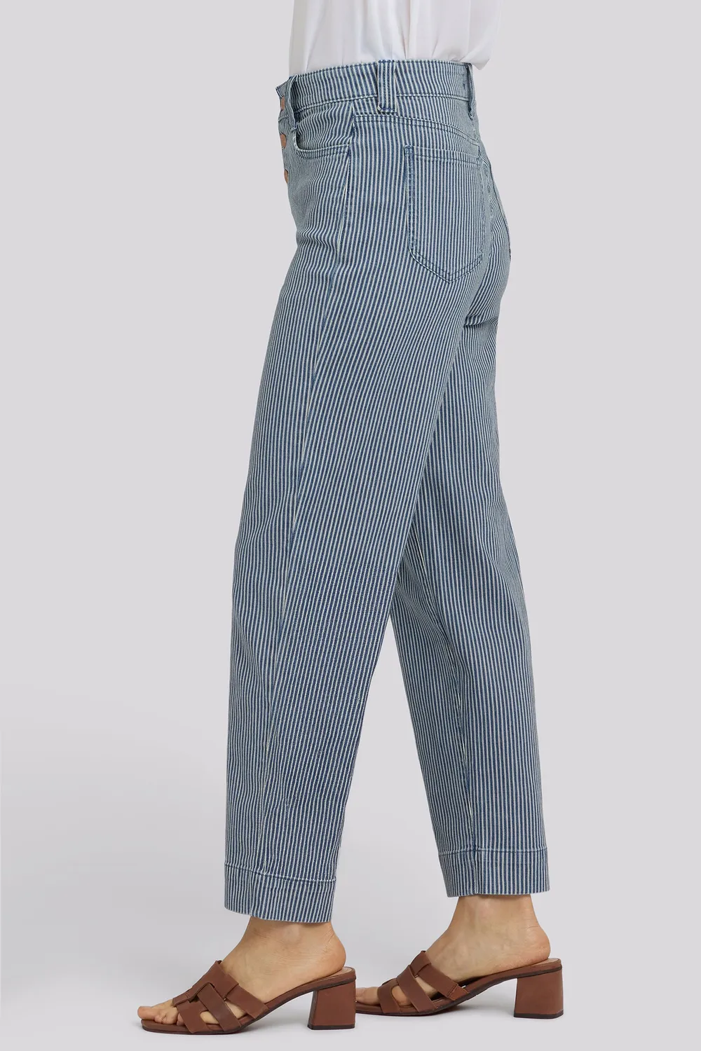 NYDJ Kasey Stovepipe Ankle Jeans Malaga Stripe