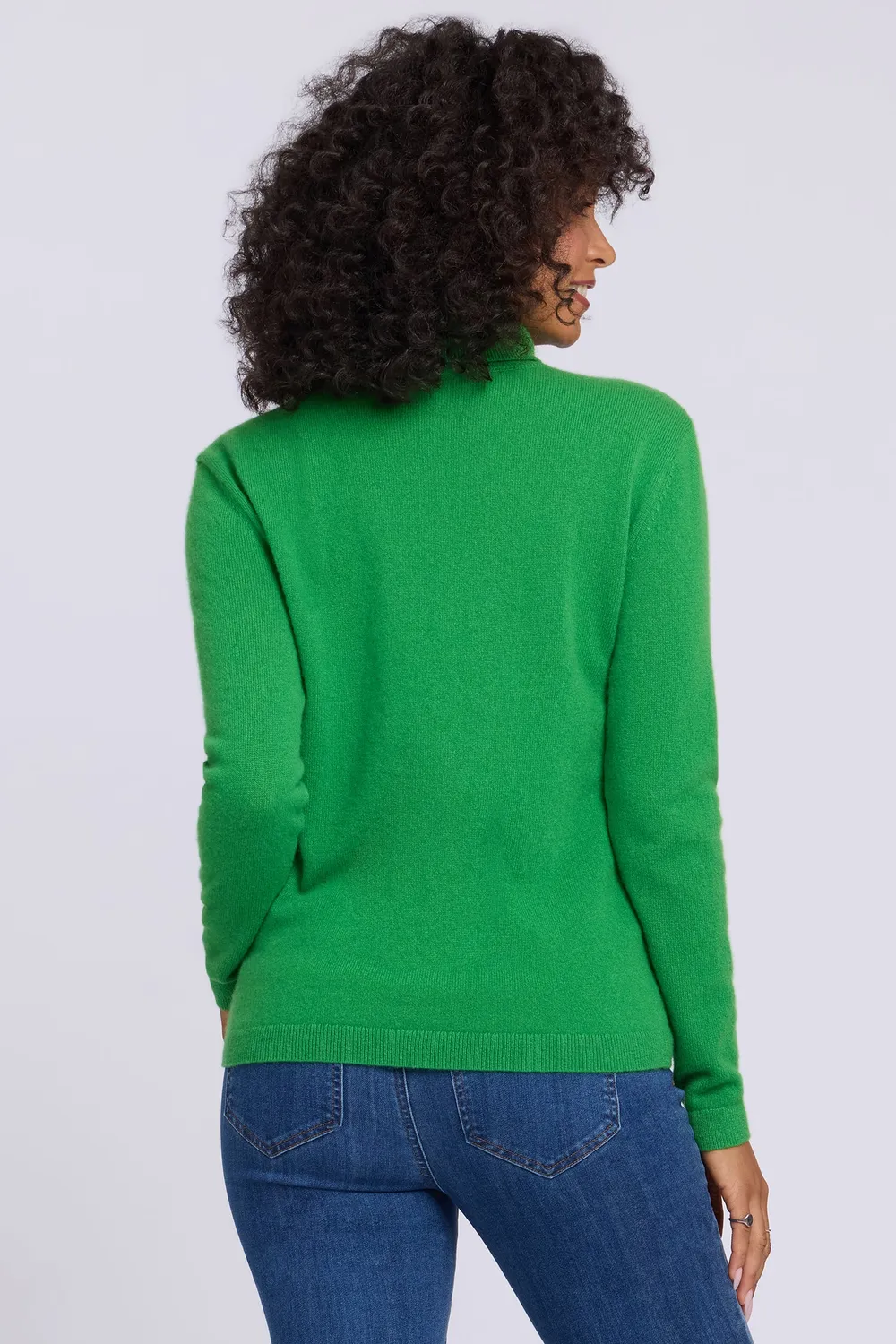 NYDJ Cashmere Essential Turtleneck Sweater Rolli Fern Kaschmir