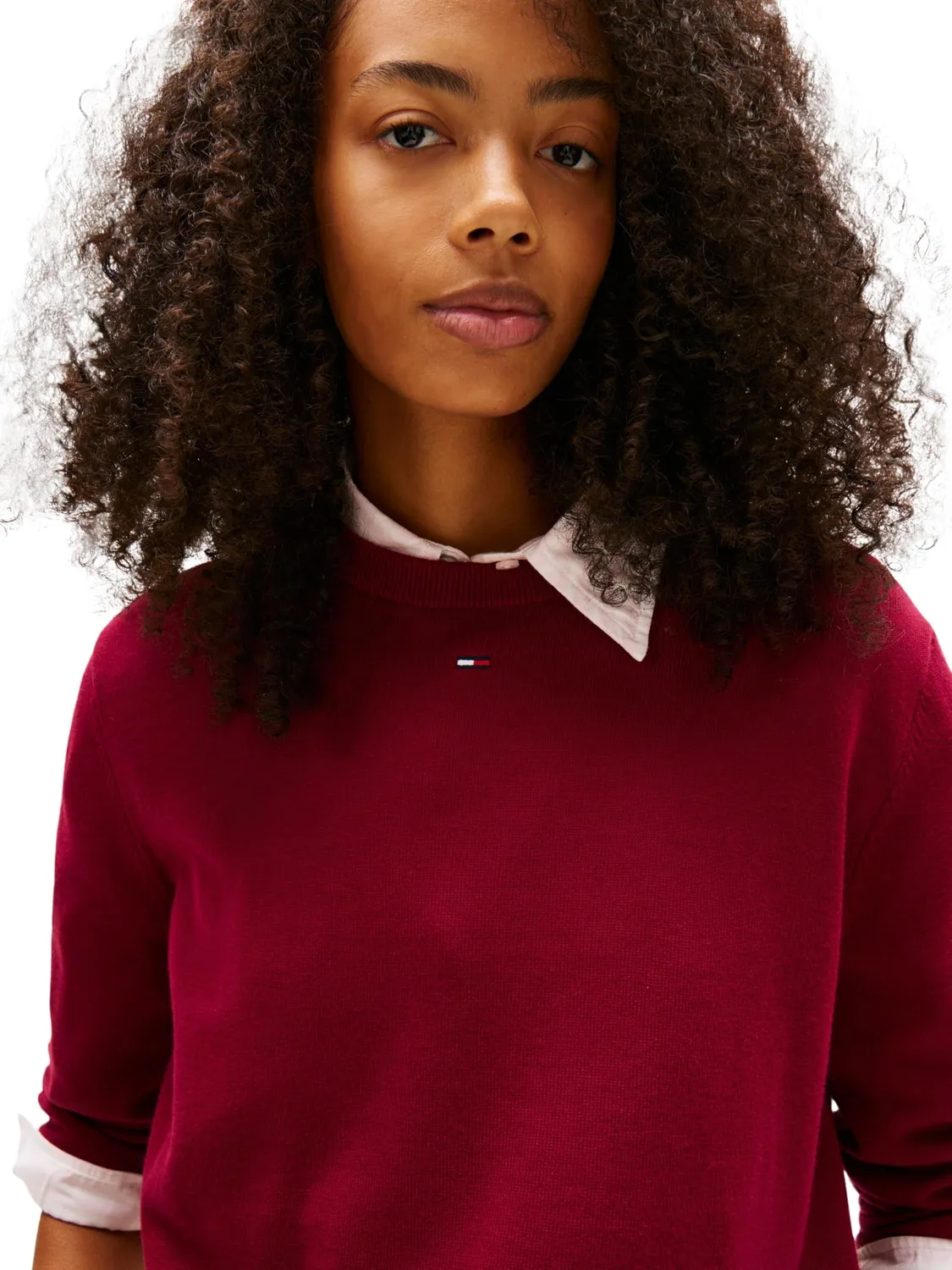 Tommy Jeans Essential Crew Pullover Rot 1XL Baumwolle