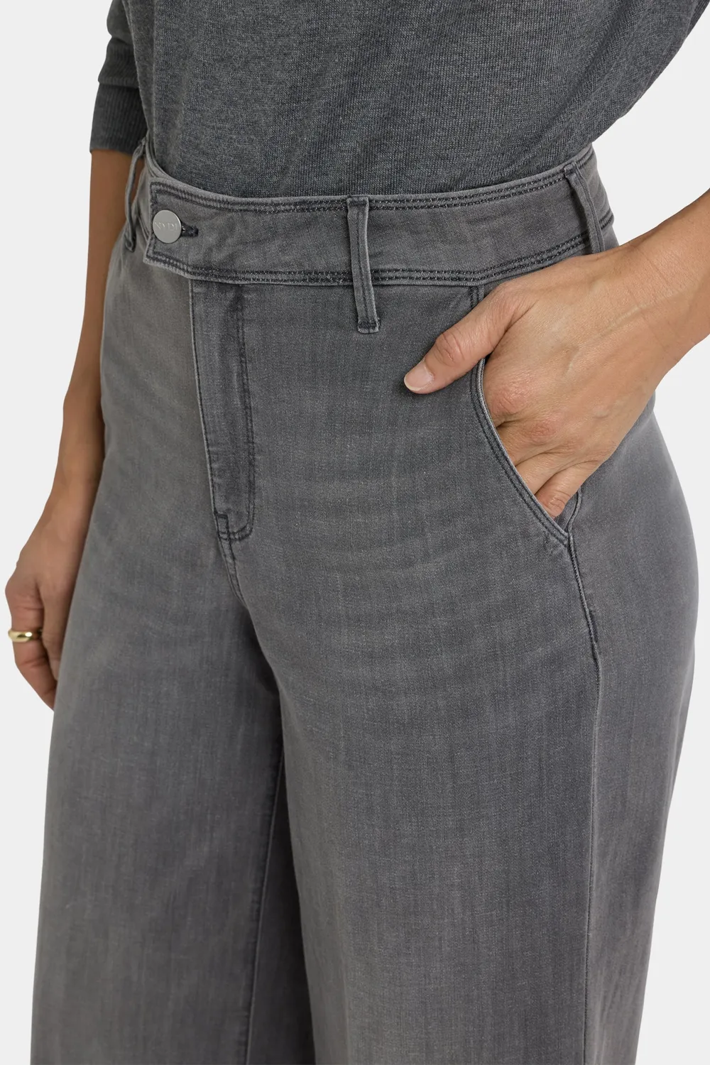NYDJ Mona Wide Leg Trouser Jeans Chateau Shadow
