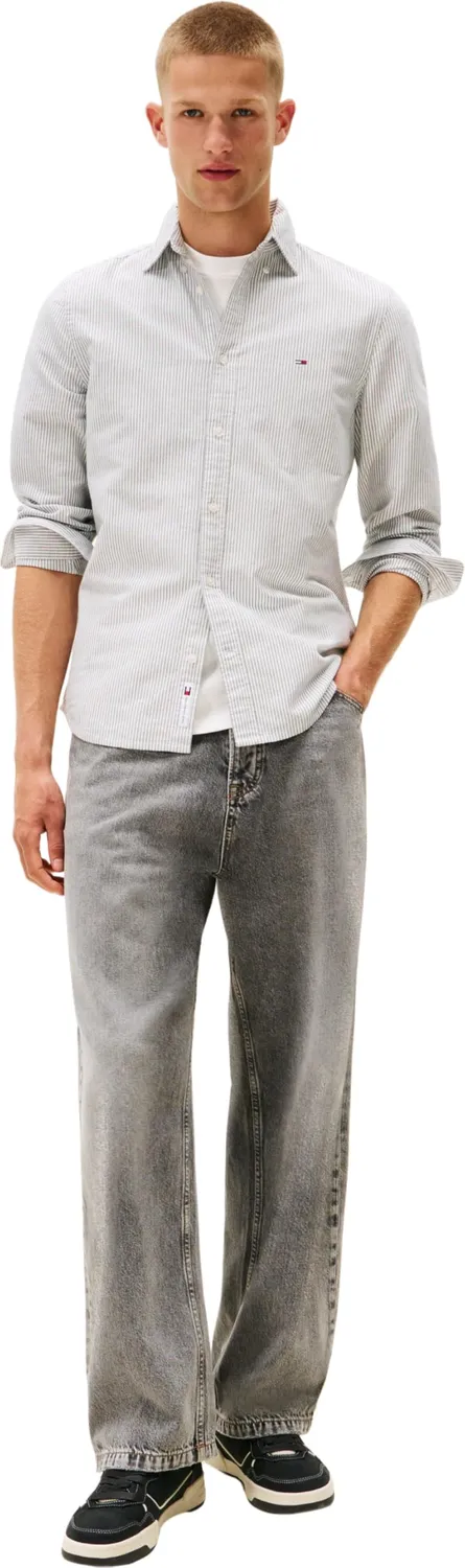Tommy Jeans Slim Fit Stripe Oxford Hemd Herren XXL