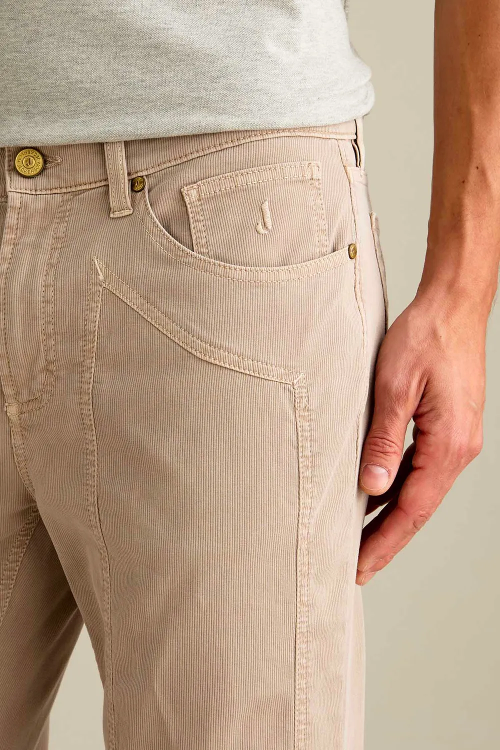 Jeckerson John Slim Fit Herrenhose beige Tencel atmungsaktiv