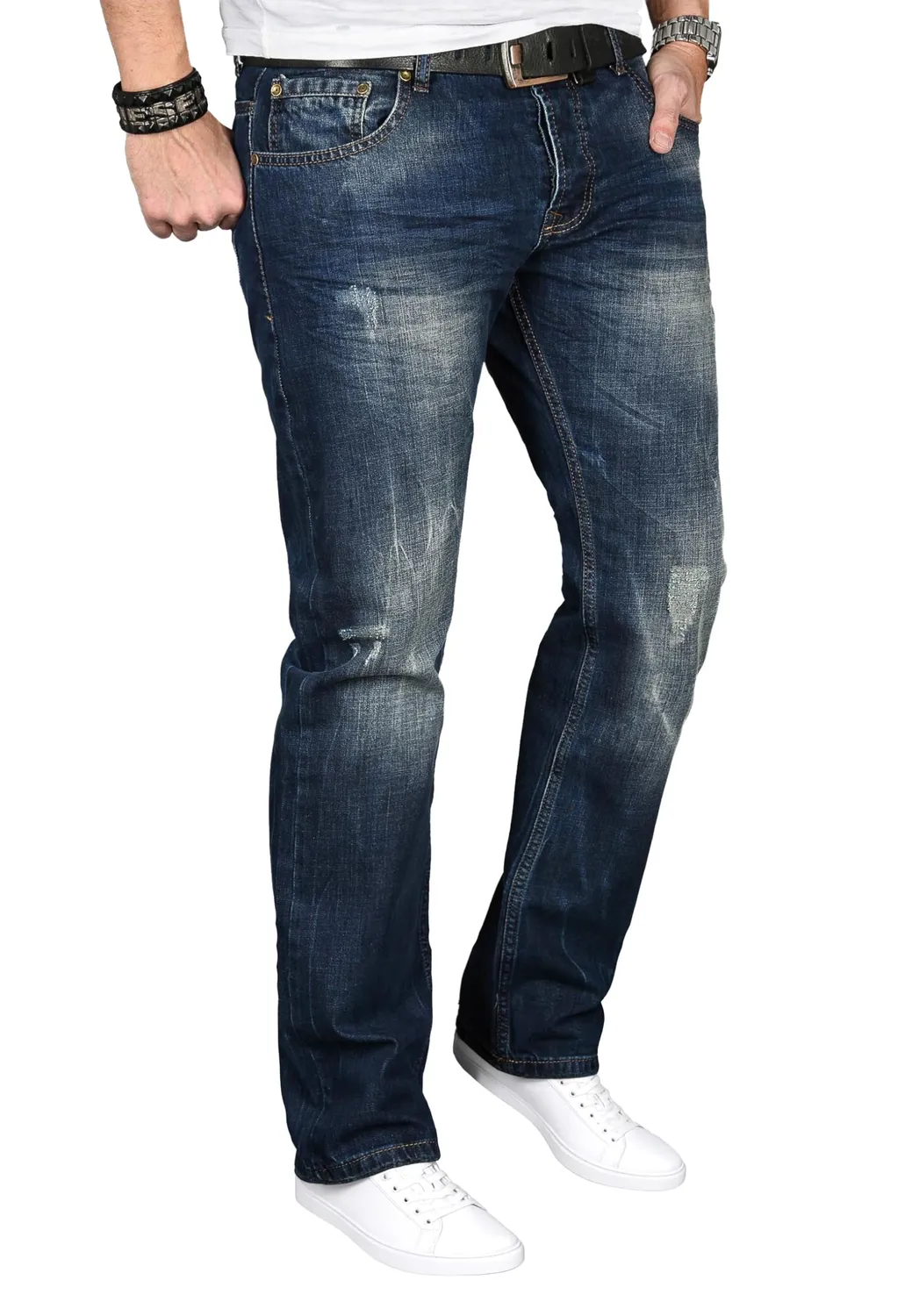 Alessandro Salvarini Comfort Fit Jeans Herren Denim