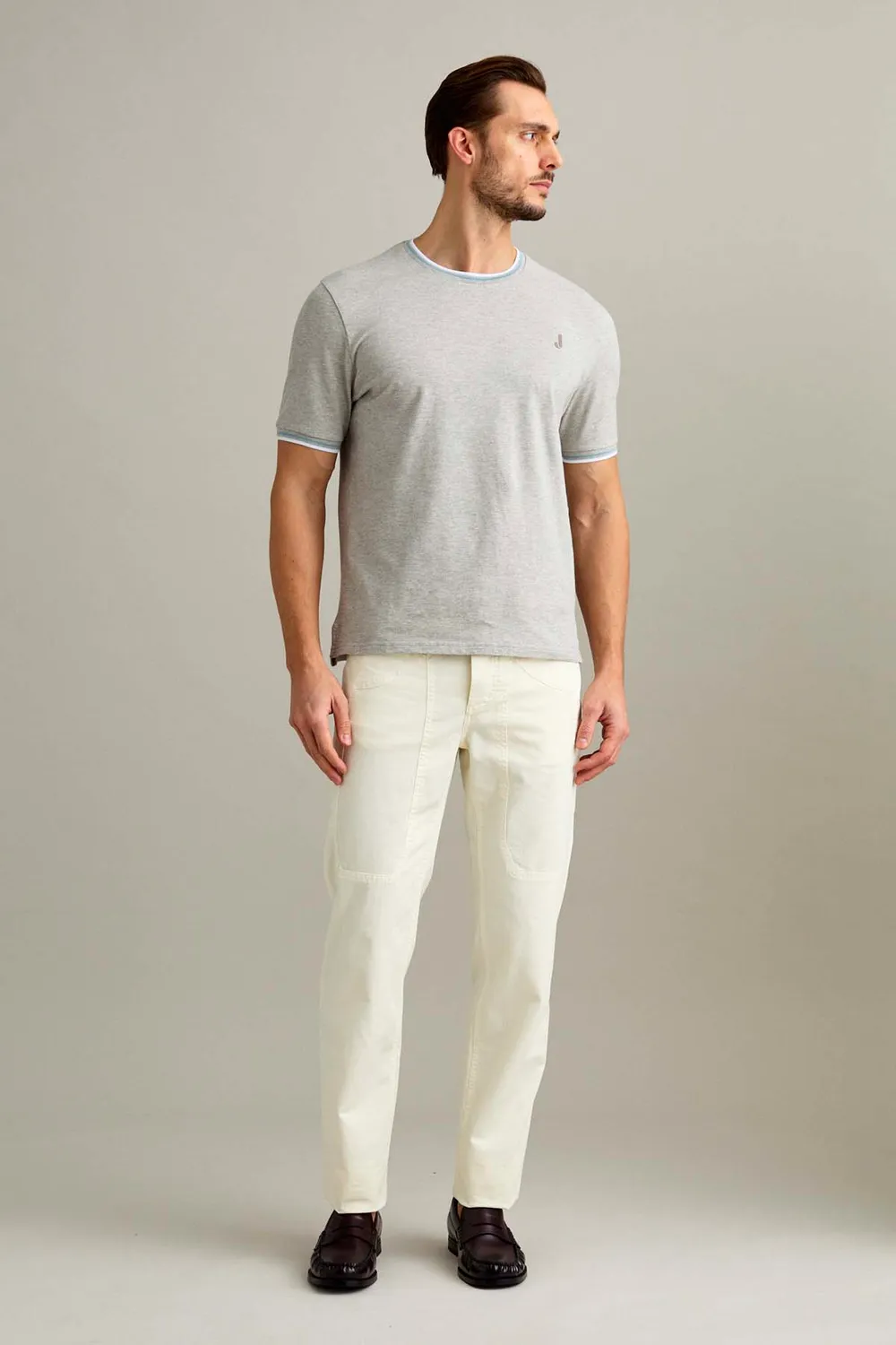 Jeckerson John Hose Slim Fit schneeweiß Gabardine