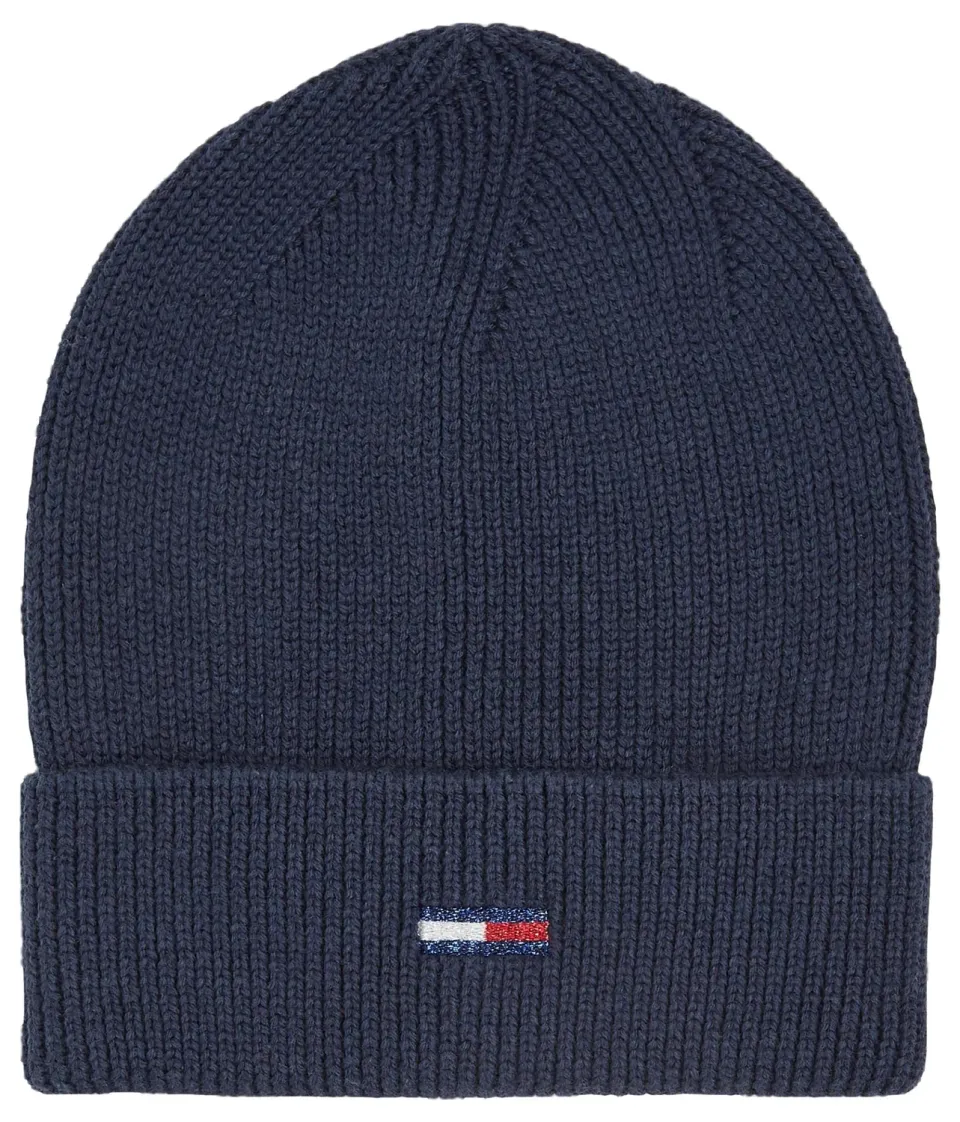 Tommy Jeans Flag Wintermütze Blau Strickmütze