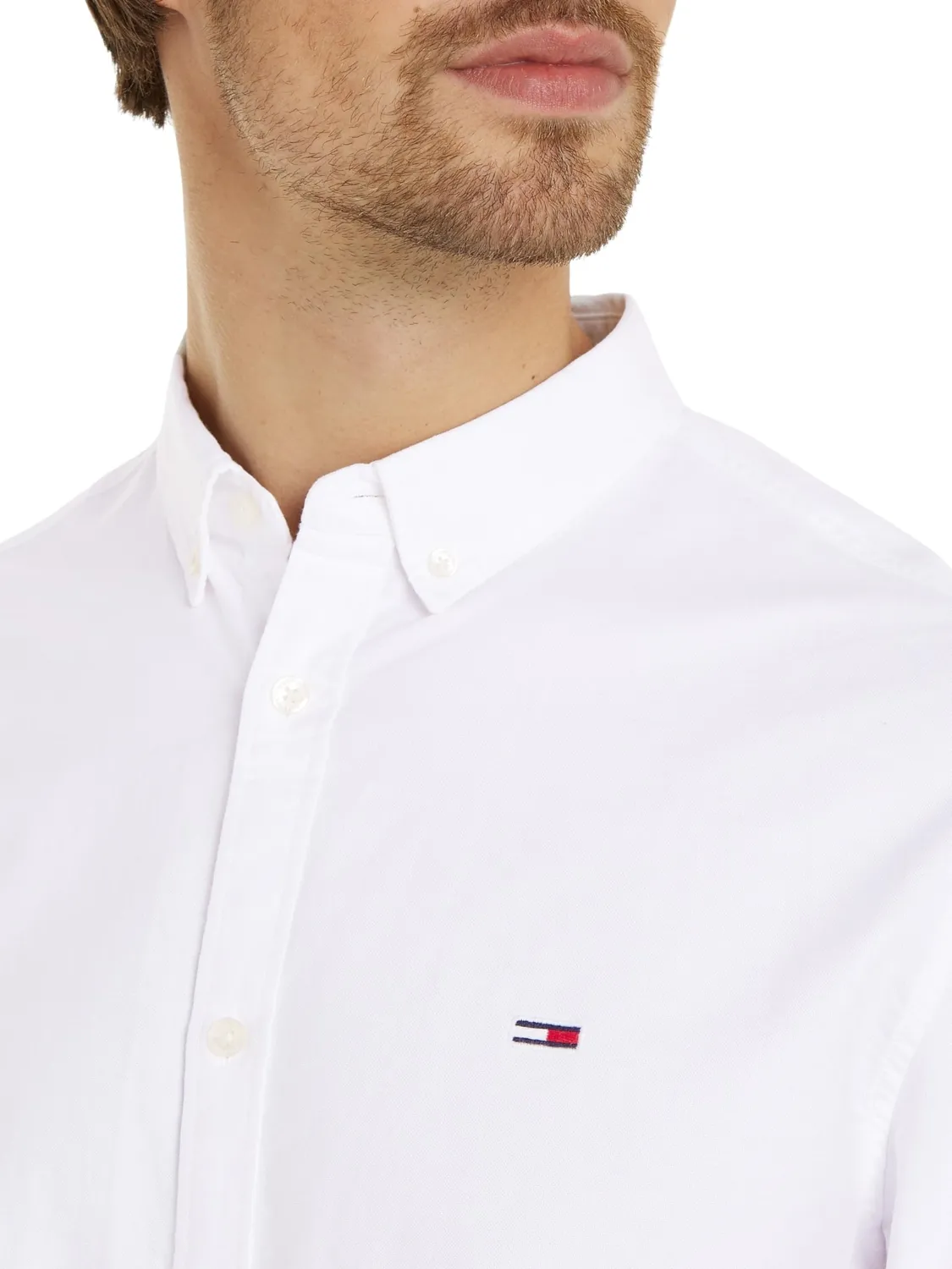 Tommy Jeans Oxford Shirt Regular Hemd weiß Ecru