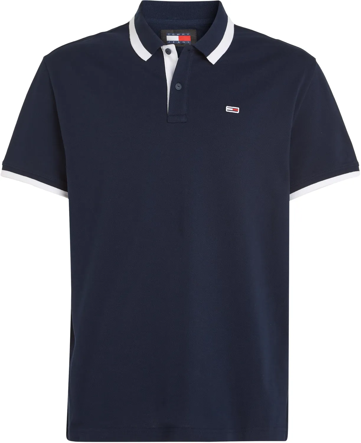Tommy Jeans Tipped Regular Fit Herren Poloshirt Kurzarm