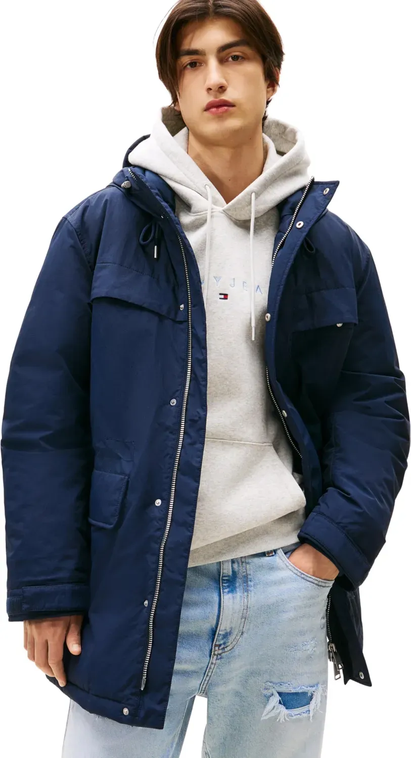 Tommy Jeans City Ready Parka Herren Kapuze Wasserdicht Winter