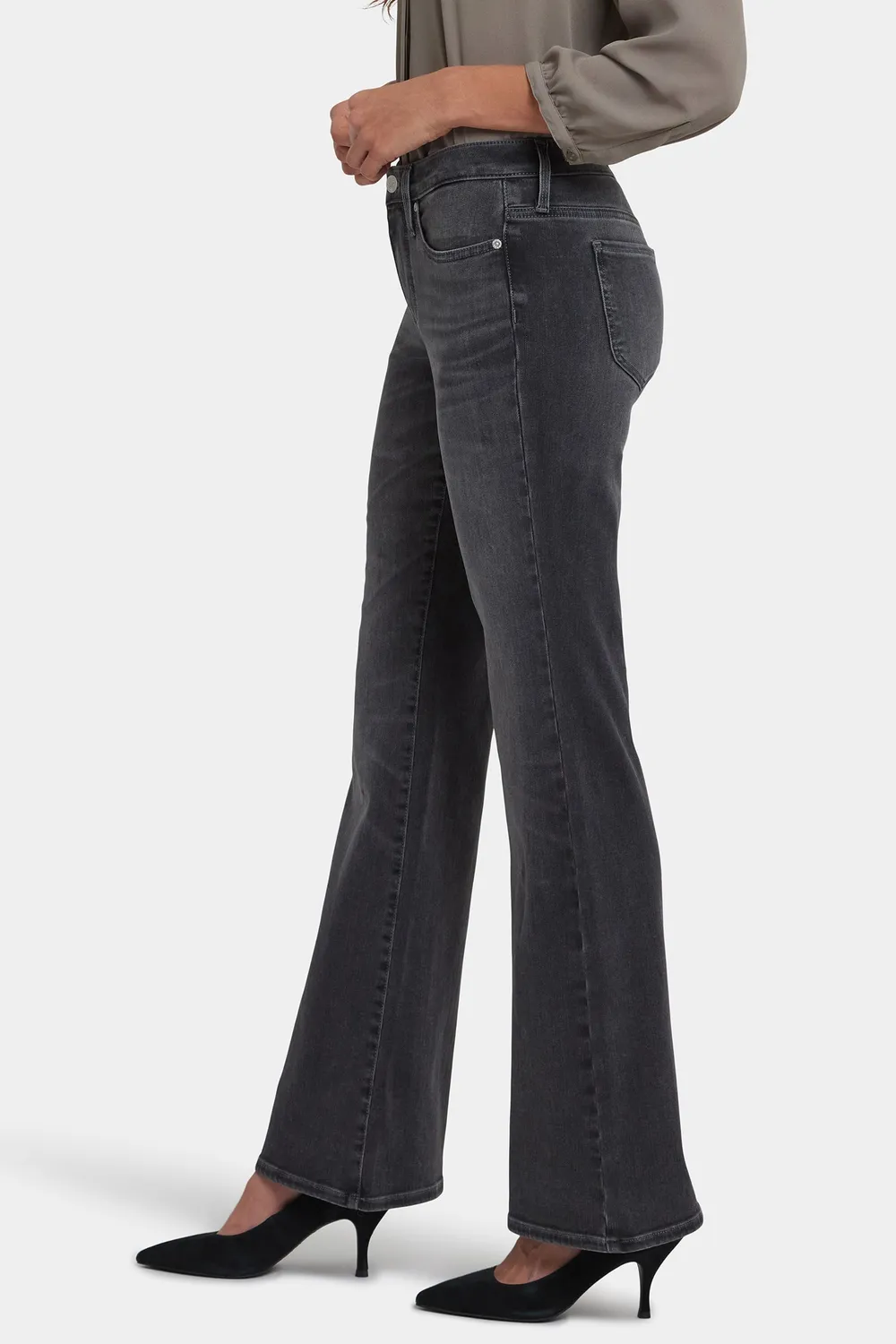 NYDJ Ava Flared Jeans Gloomy Marais Grau