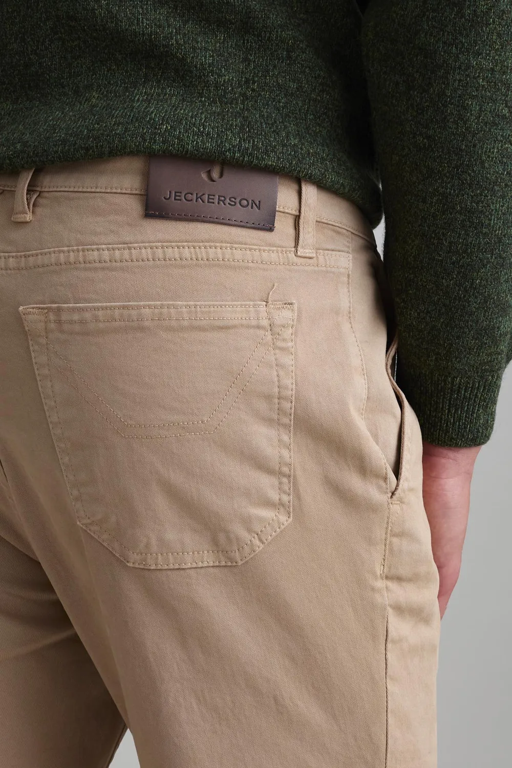 Jeckerson Julius Chino Slim Fit Beige Sand Gabardine
