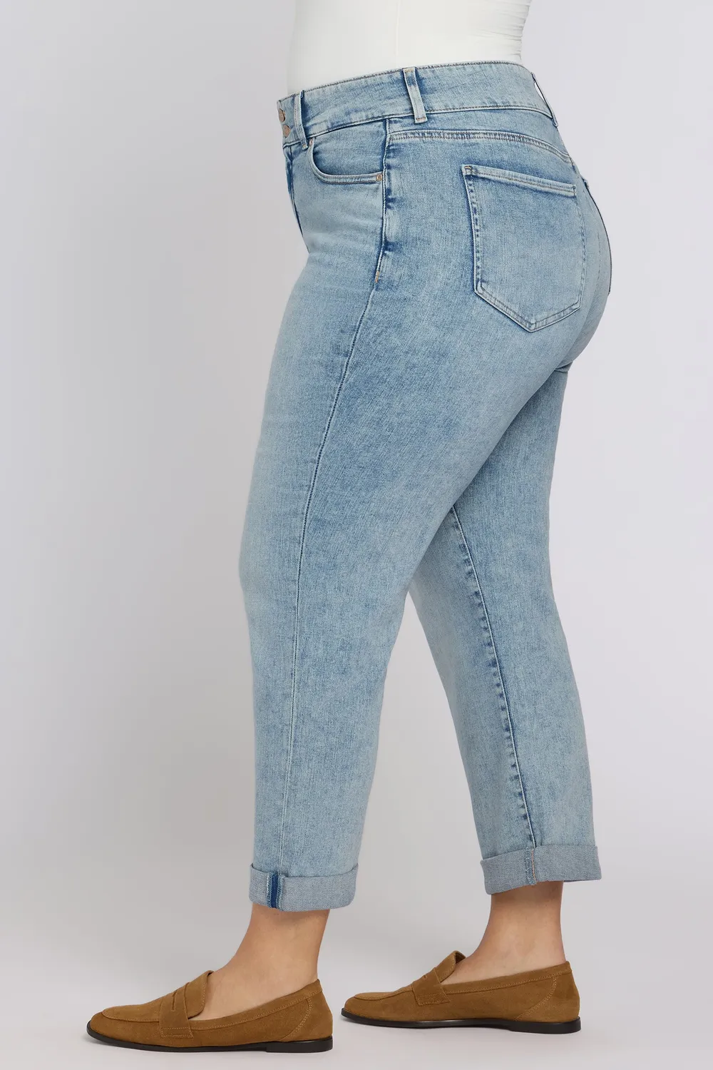 NYDJ Bailey Crop Jeans Plus Size Keys View Hellblau