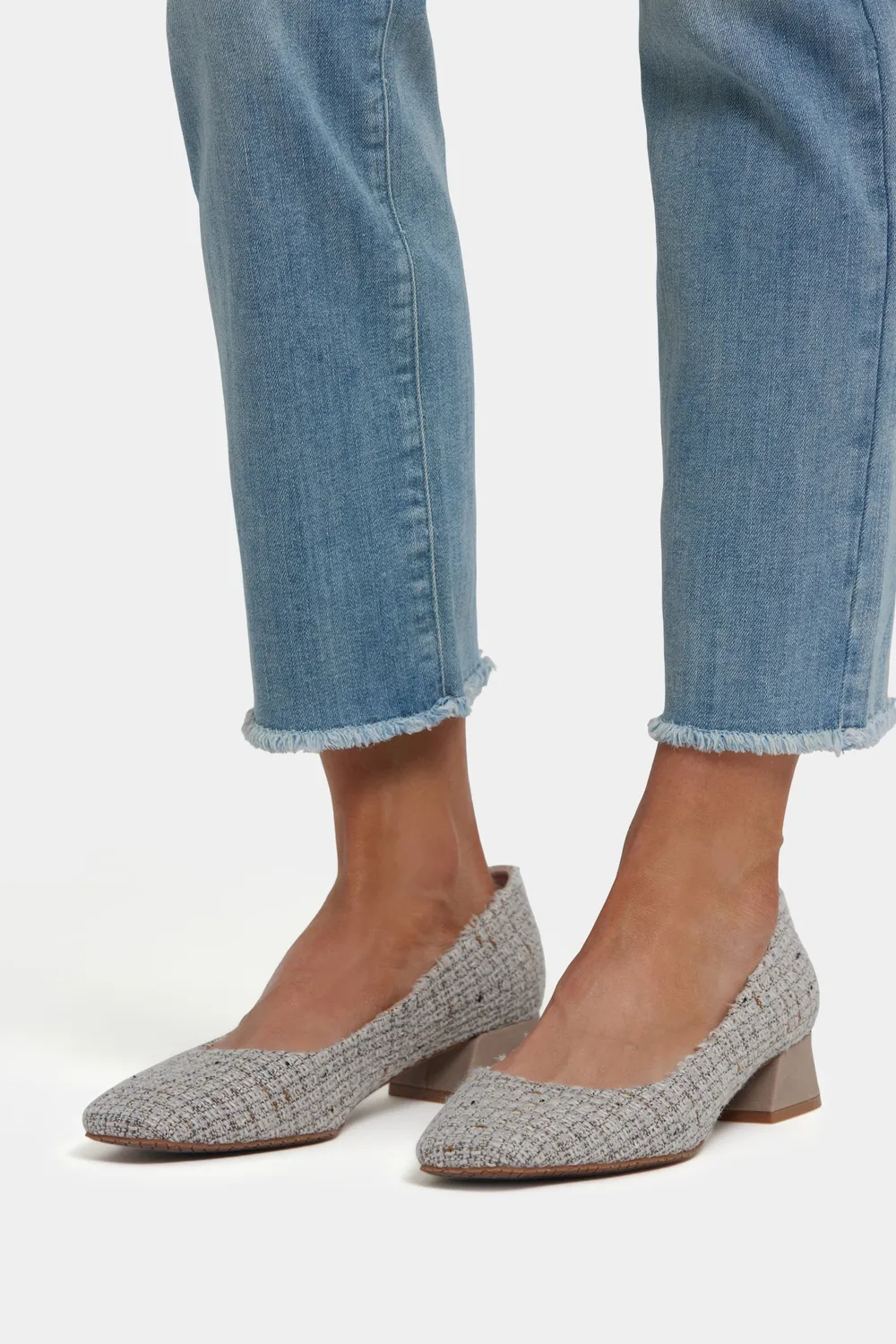 NYDJ Sheri Slim Ankle Jeans Light Paradise Fransensaum