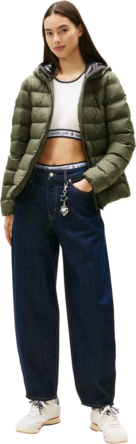 Tommy Jeans Pufferjacke Damen Slim Kapuze gesteppt