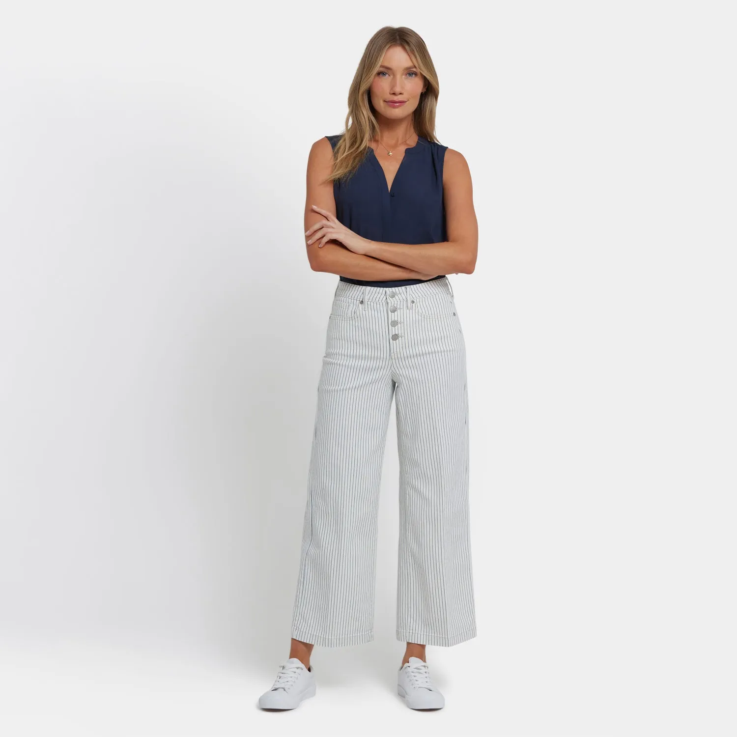 NYDJ Teresa Wide Leg Ankle Jeans Palencia Stripe