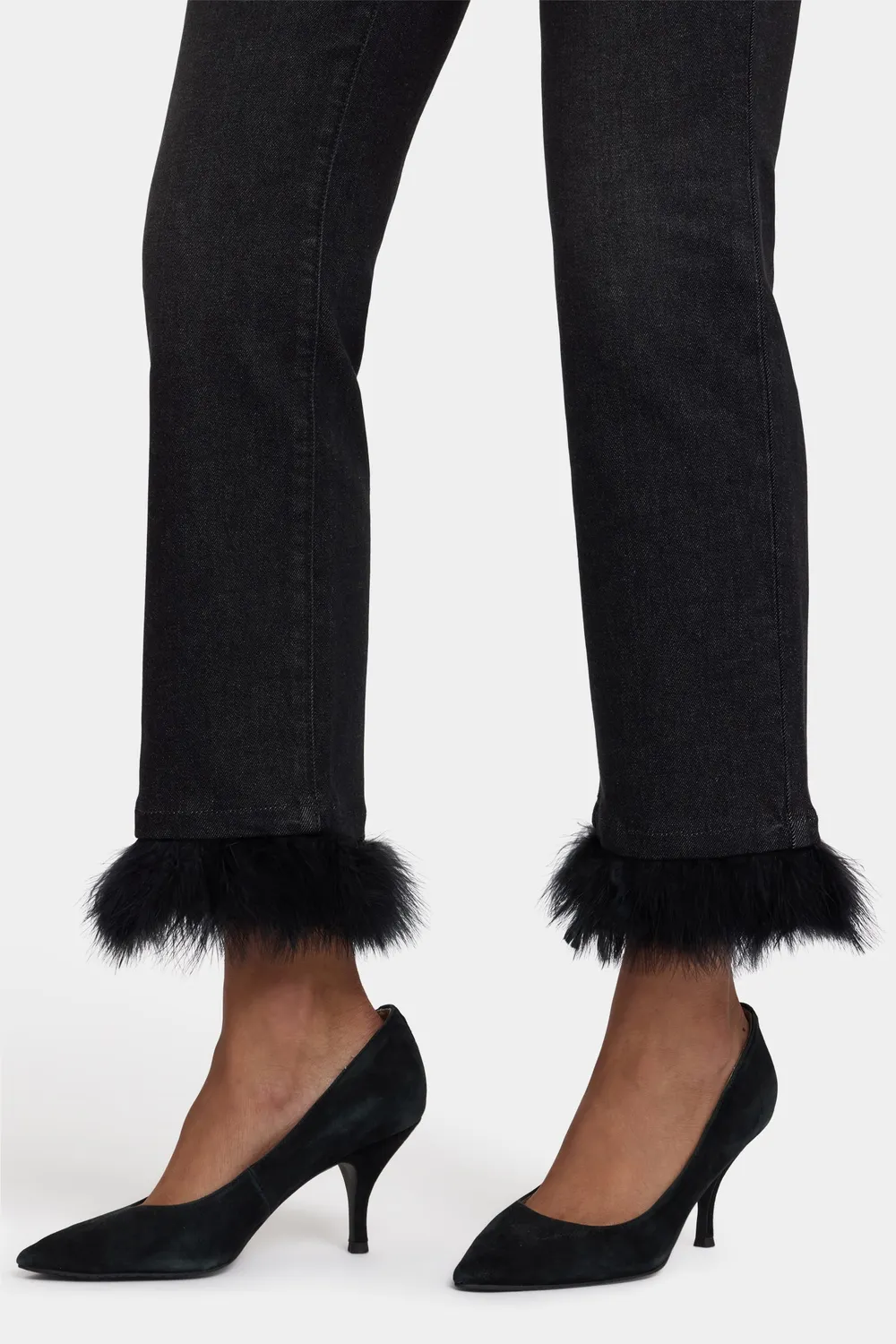 NYDJ Marilyn Straight Ankle Jeans French Nightfall schwarz