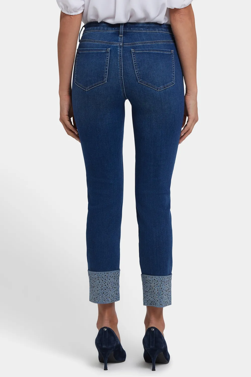 NYDJ Sheri Slim Ankle Jeans Vintage Lapis Strass