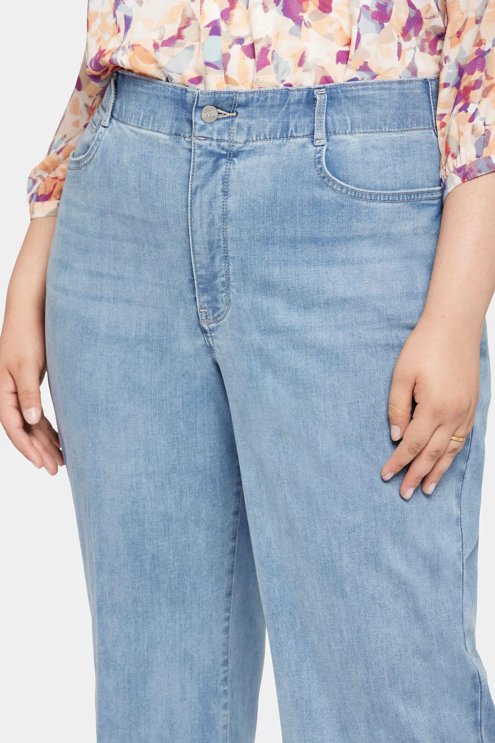 NYDJ Waist-Match Major Wide Leg Jeans Plus Crystalline