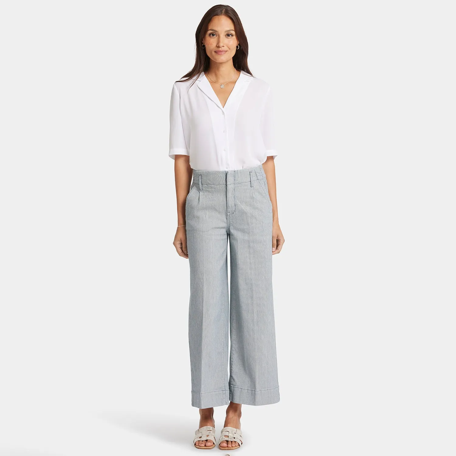 NYDJ Mona Wide Trouser Jeans Canyon River Stripe