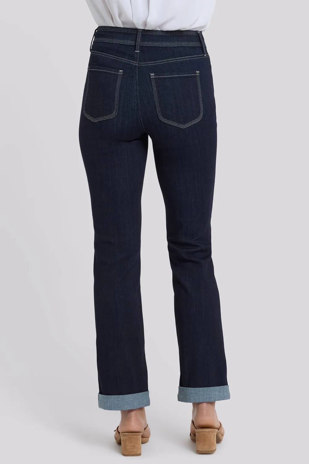 NYDJ Marilyn Straight Petite Jeans Morning Tides dunkelblau