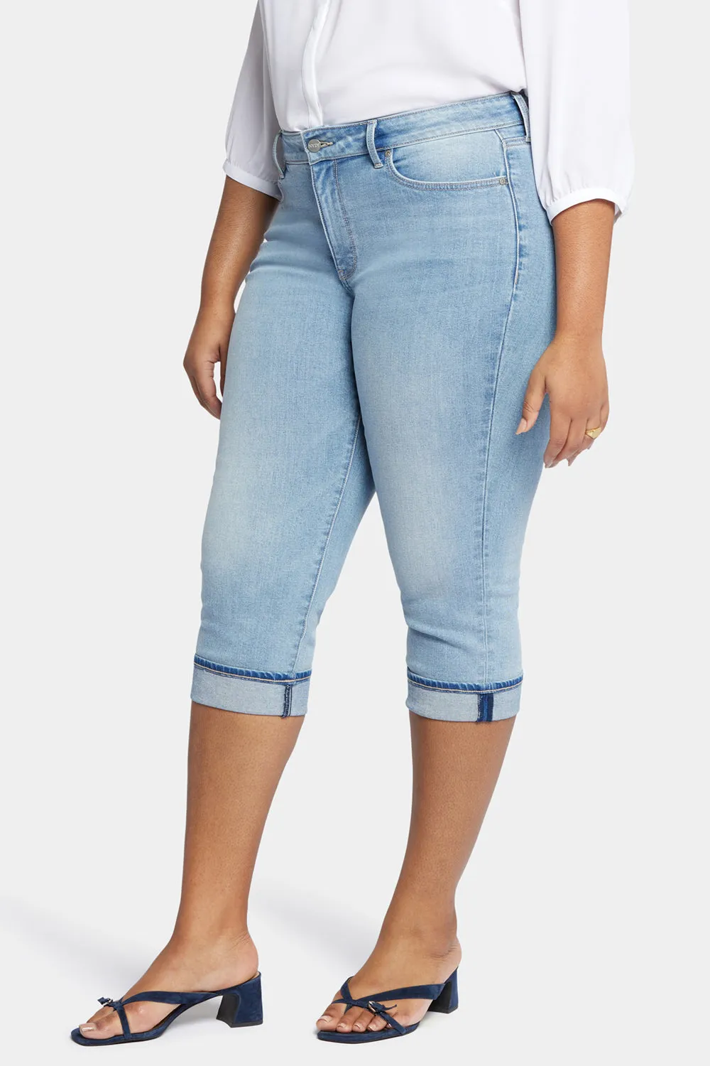 NYDJ Marilyn Straight Crop Plus Jeans Afterglow