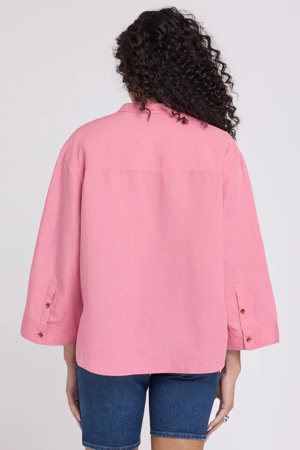 NYDJ Maggie Oversize Blouse Bluse Desert Rose Leinen