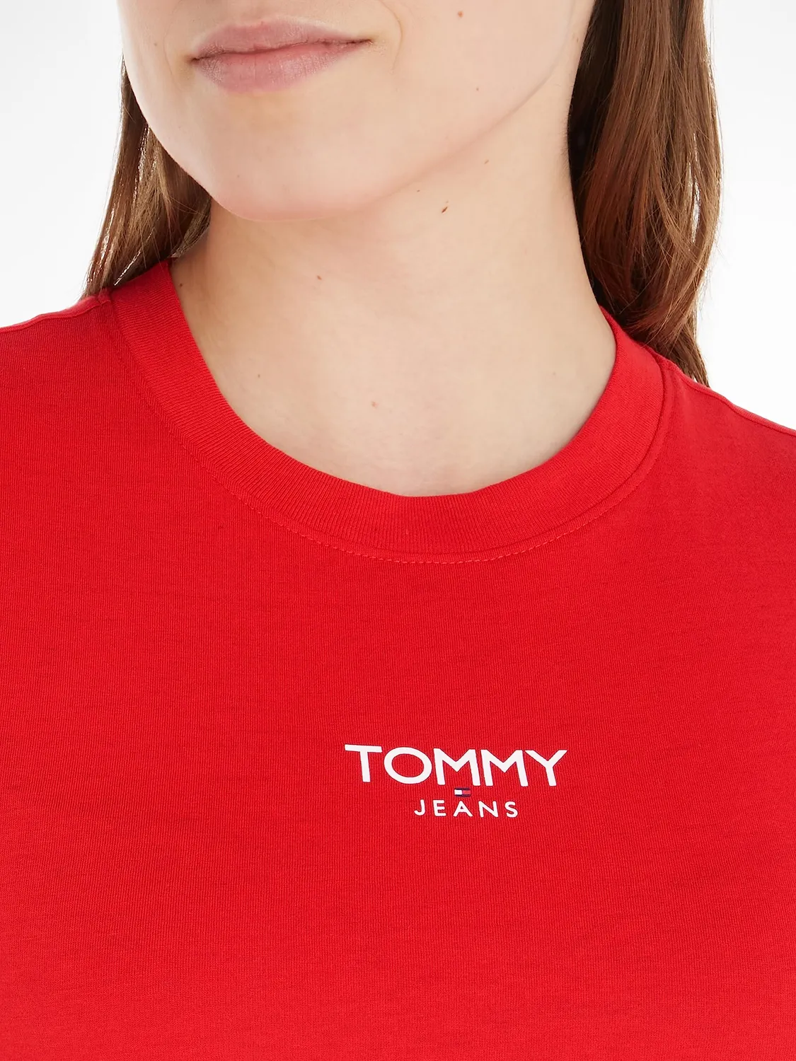 Tommy Jeans Slim Essential Rib T-Shirt Damen M Kurzarm