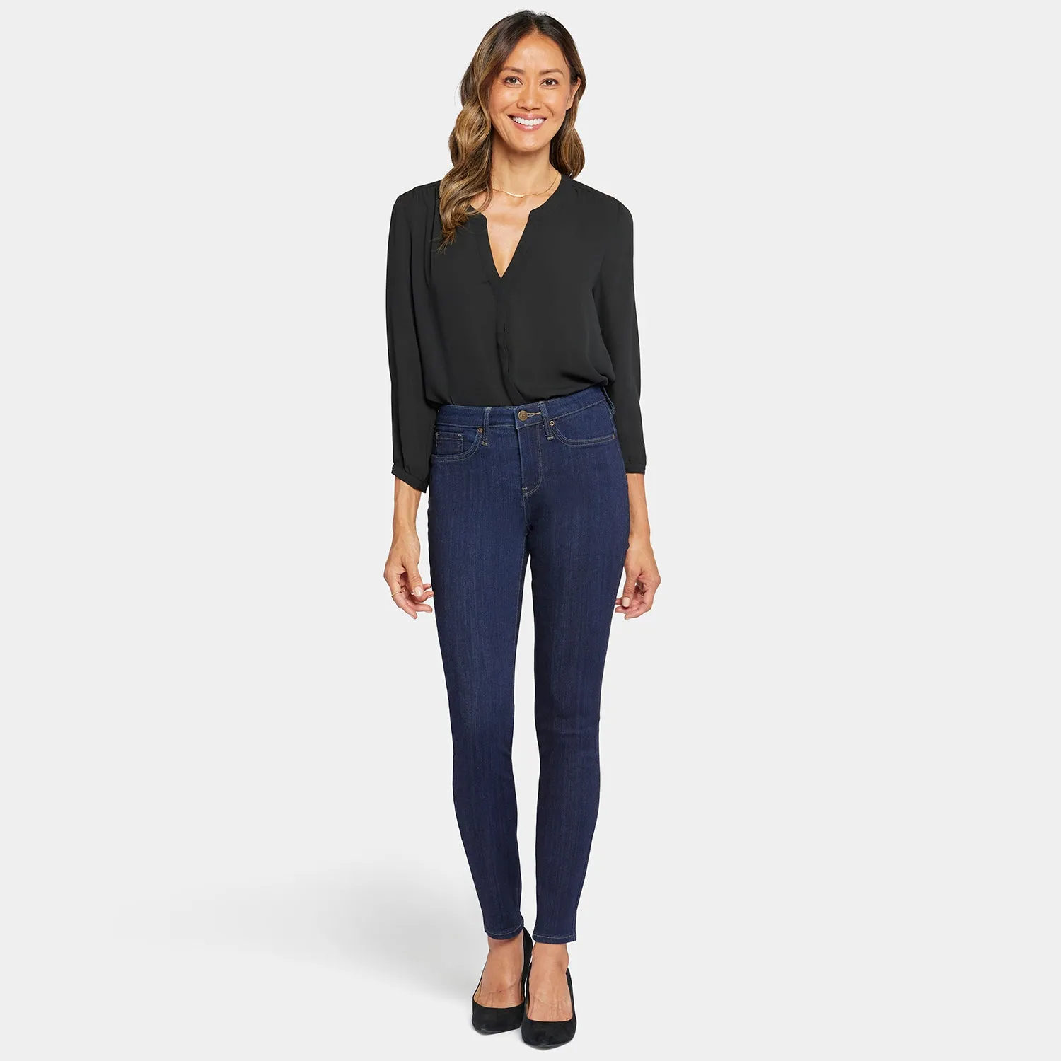 NYDJ Ami Skinny Jeans Mabel Blau Sure Stretch Denim