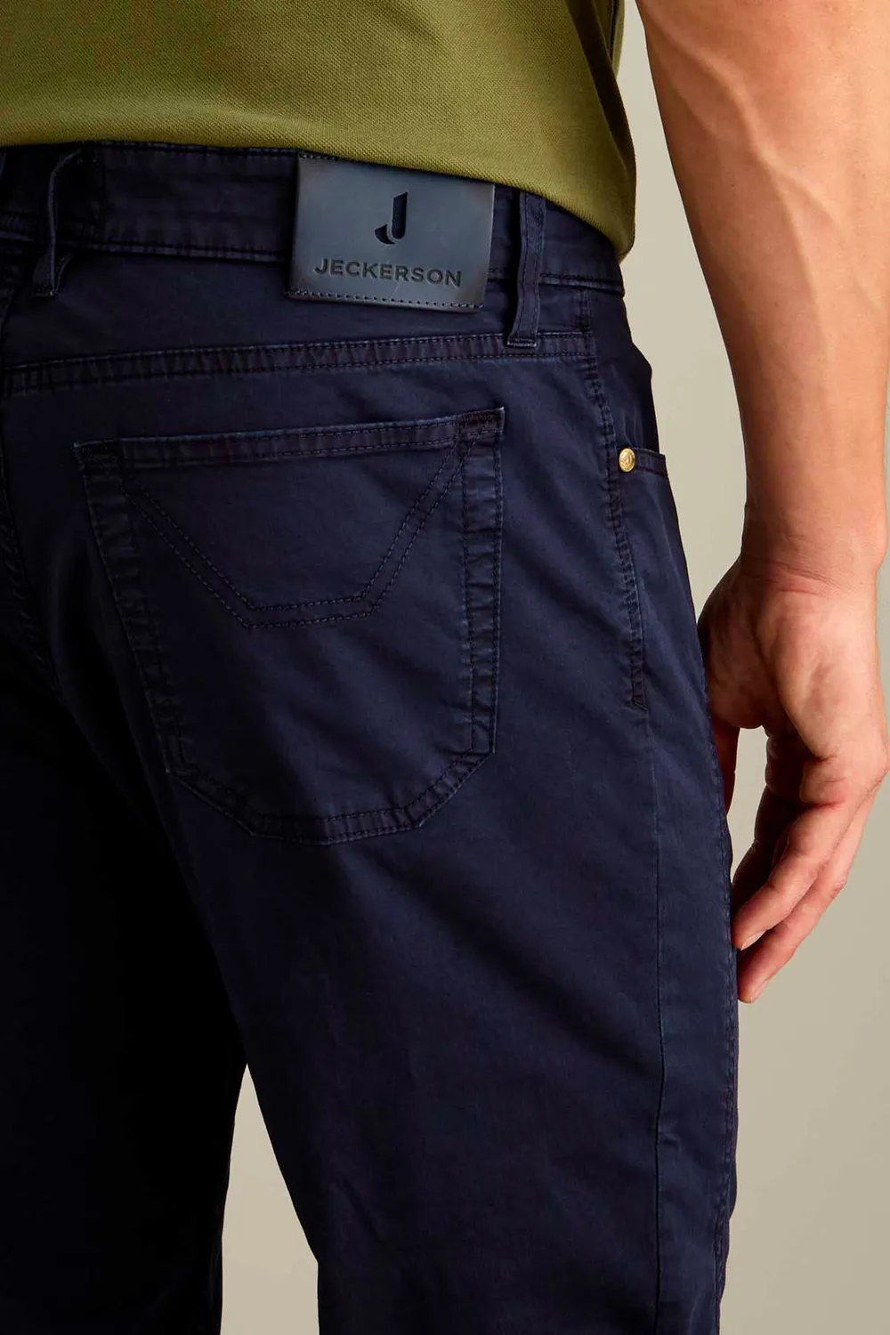 Jeckerson John Slim Fit Hose Dunkelblau Satin
