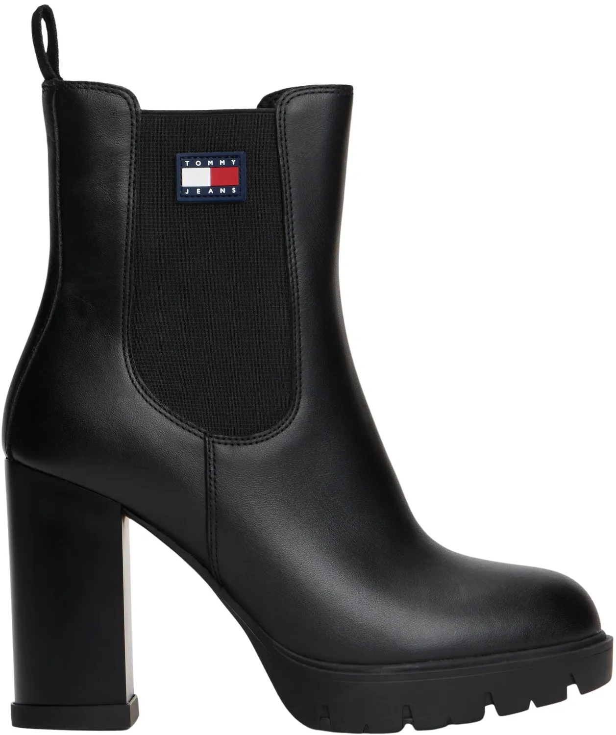 Tommy Jeans Mid Boot Leder Stiefel Damen mit Absatz