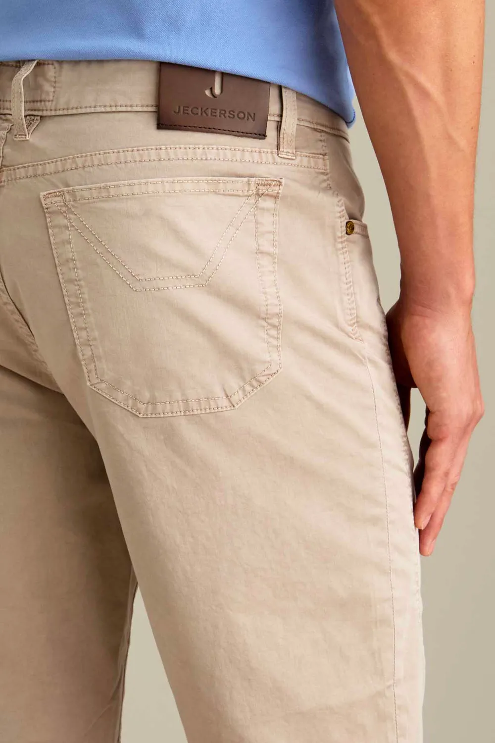 Jeckerson Jayden Bermuda Beige Zement Baumwolle Slim
