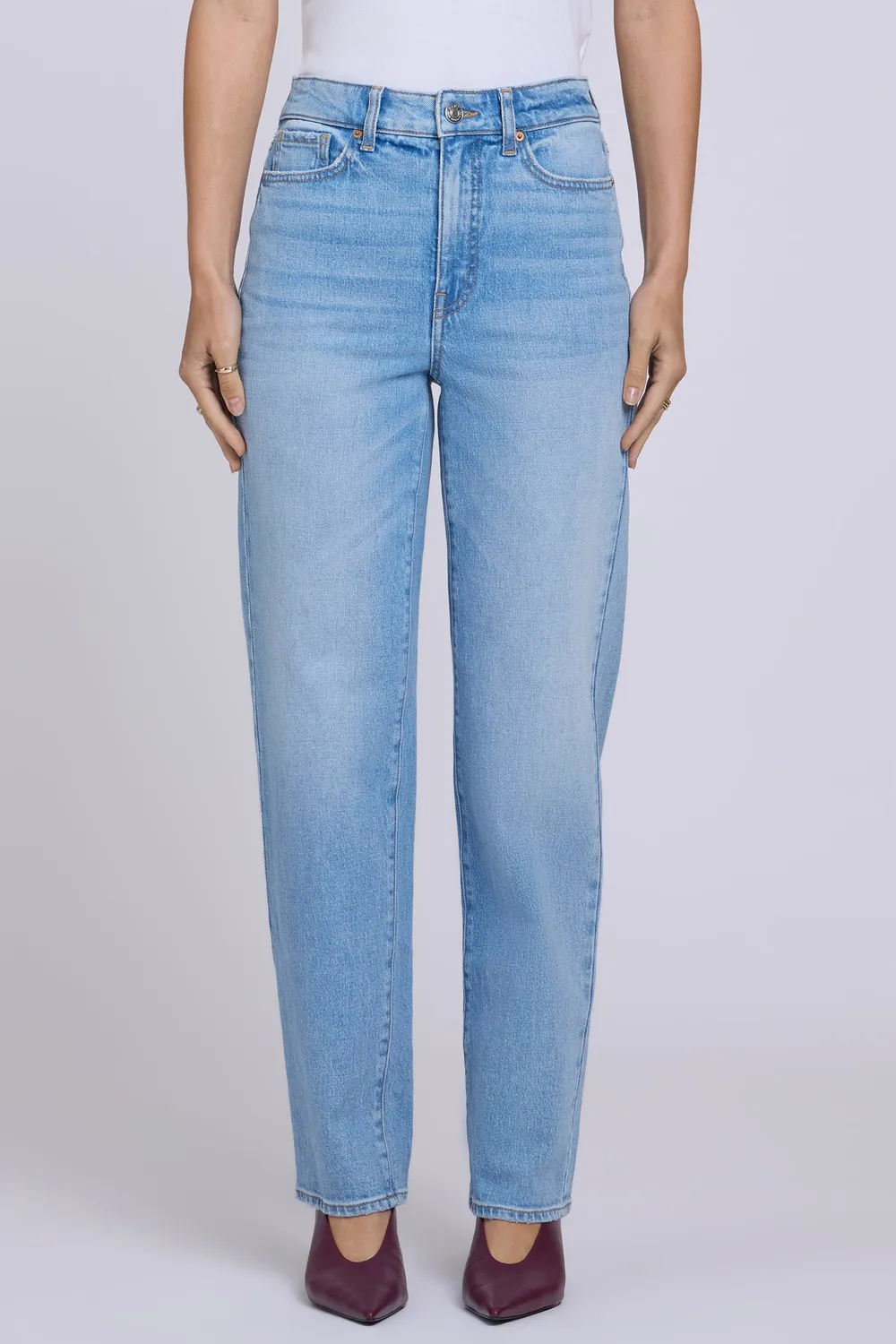 NYDJ Kasey Stovepipe Jeans Trefoil blau slim