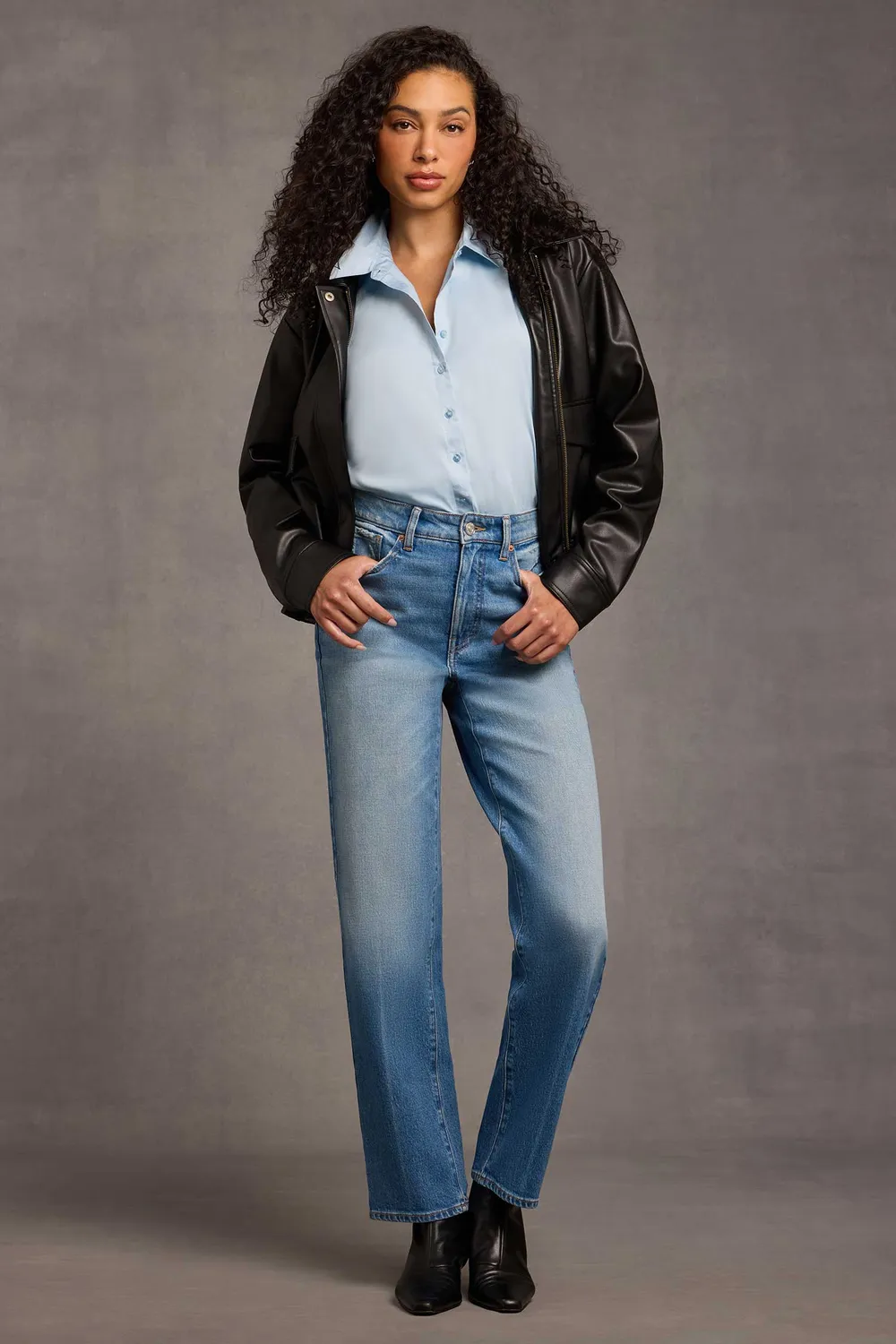 NYDJ Kasey Stovepipe Jeans Joaquin hellblau