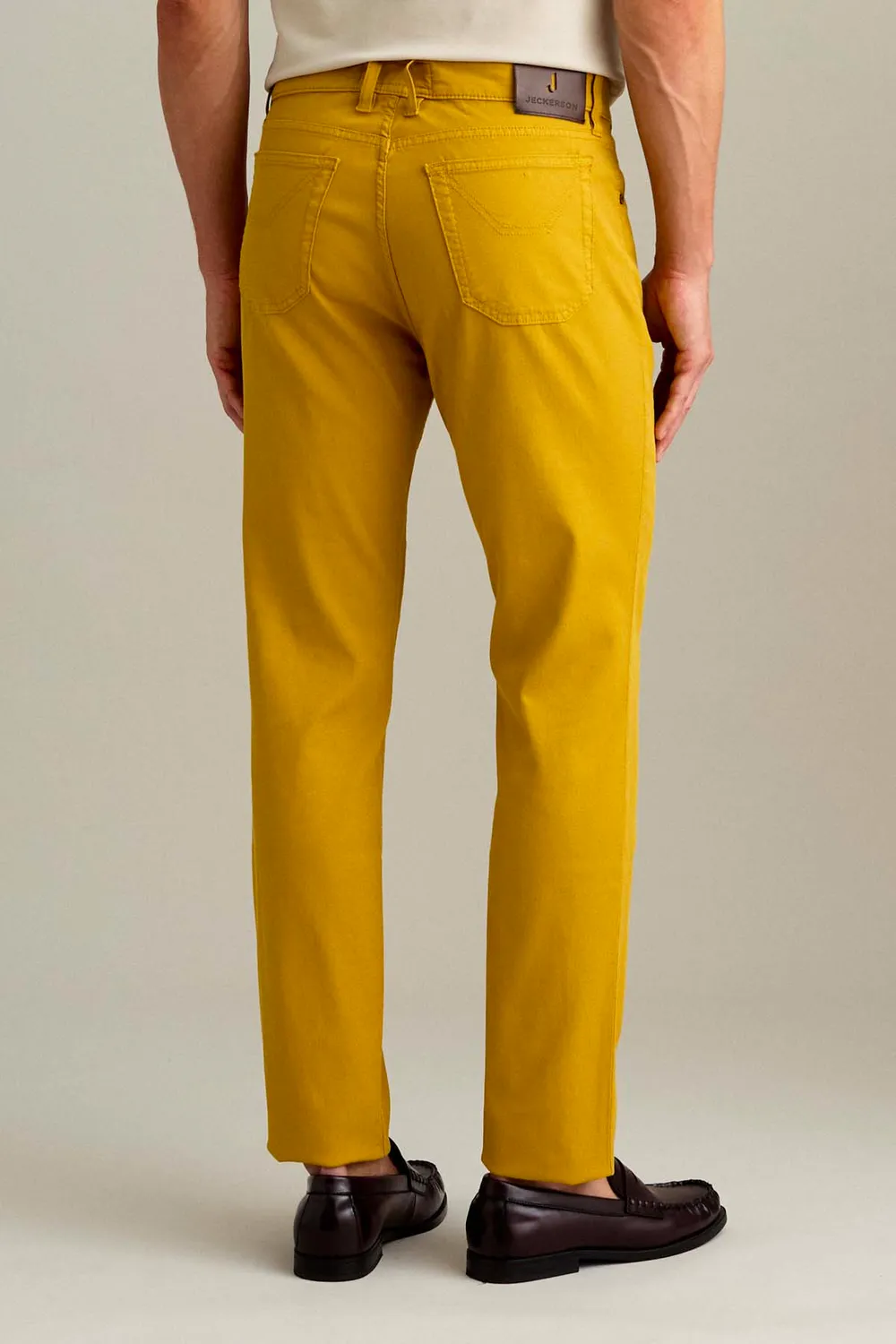 Jeckerson John Slim Fit Hose Gelbgold Patch