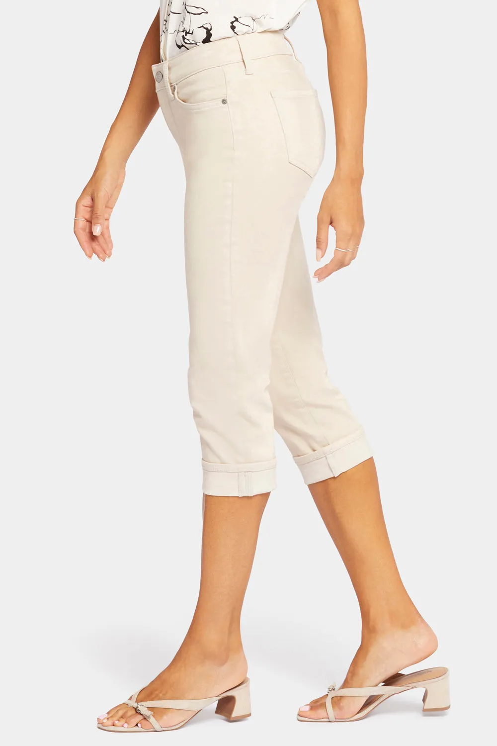 NYDJ Marilyn Straight Petite-Crop-Jeans Feather beige