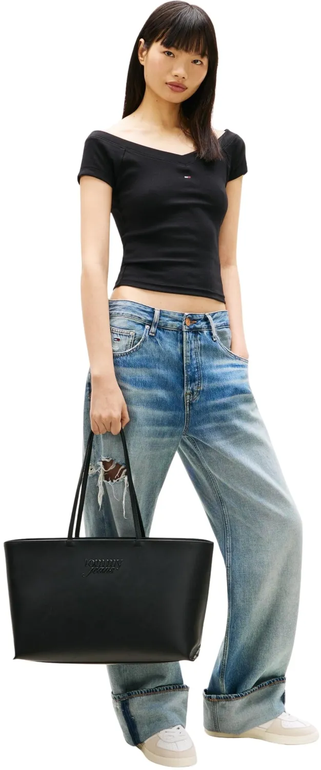 Tommy Jeans TJW Must Tote AW0AW18455 Tragetasche Schwarz