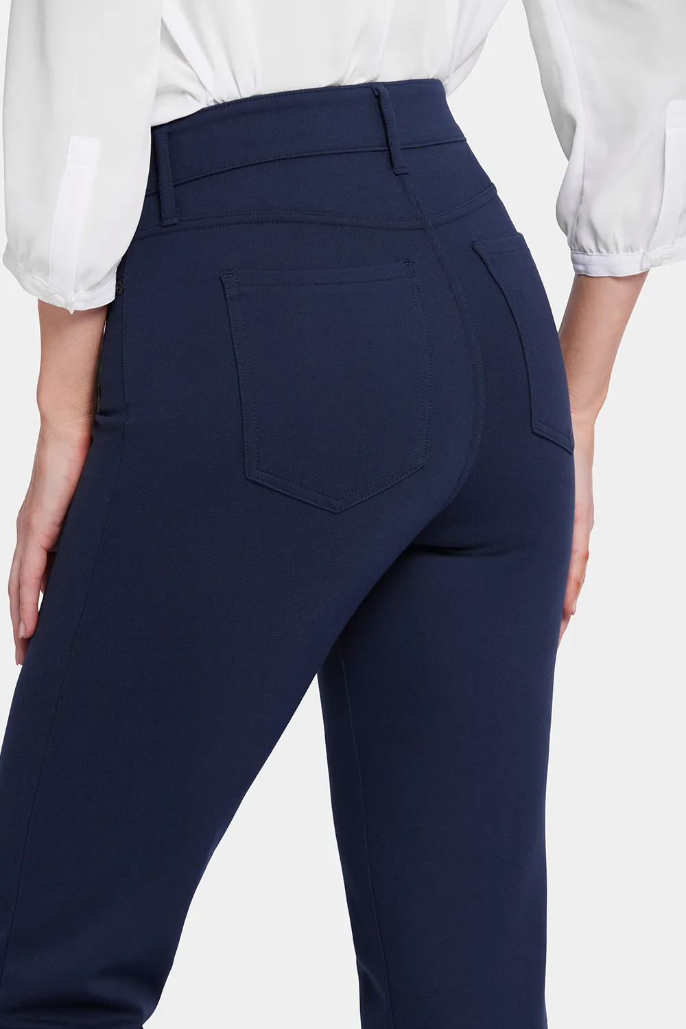 NYDJ Marilyn Straight Hose Petite Oxford Navy formend